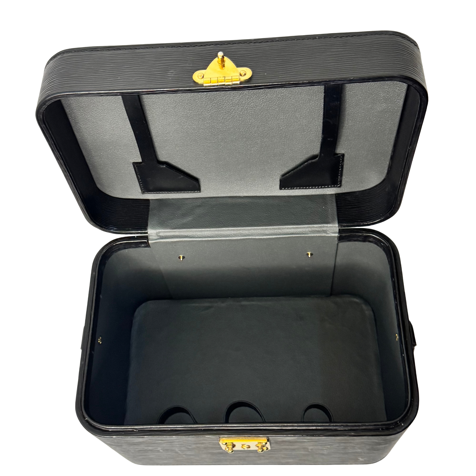 Louis Vuitton Black Epi Leather Train Case Luggage bag Black