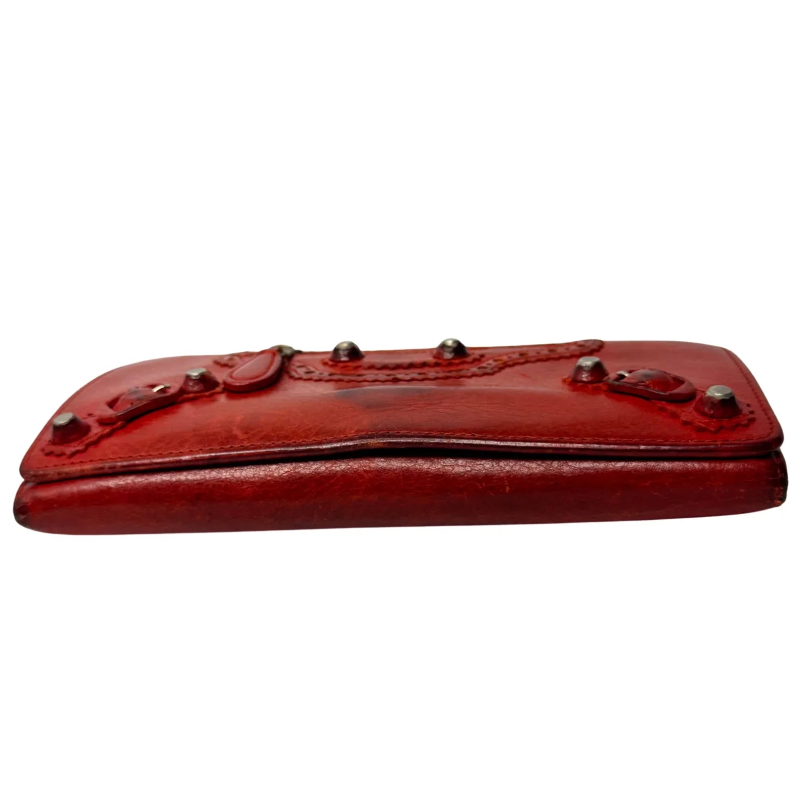 Balenciaga Red Lipstick Agneau Leather Giant 12 Gold Hardware Wallet