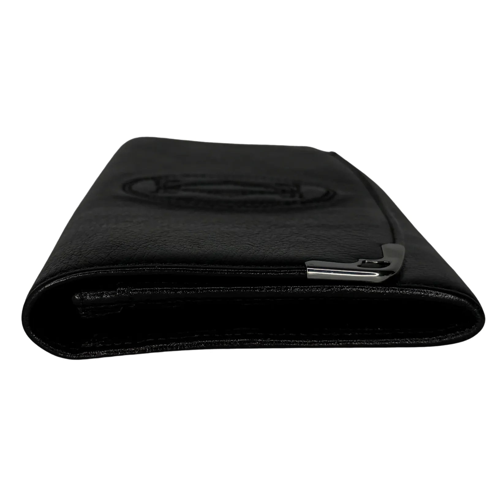 Cartier Black Leather Long Folding Wallet