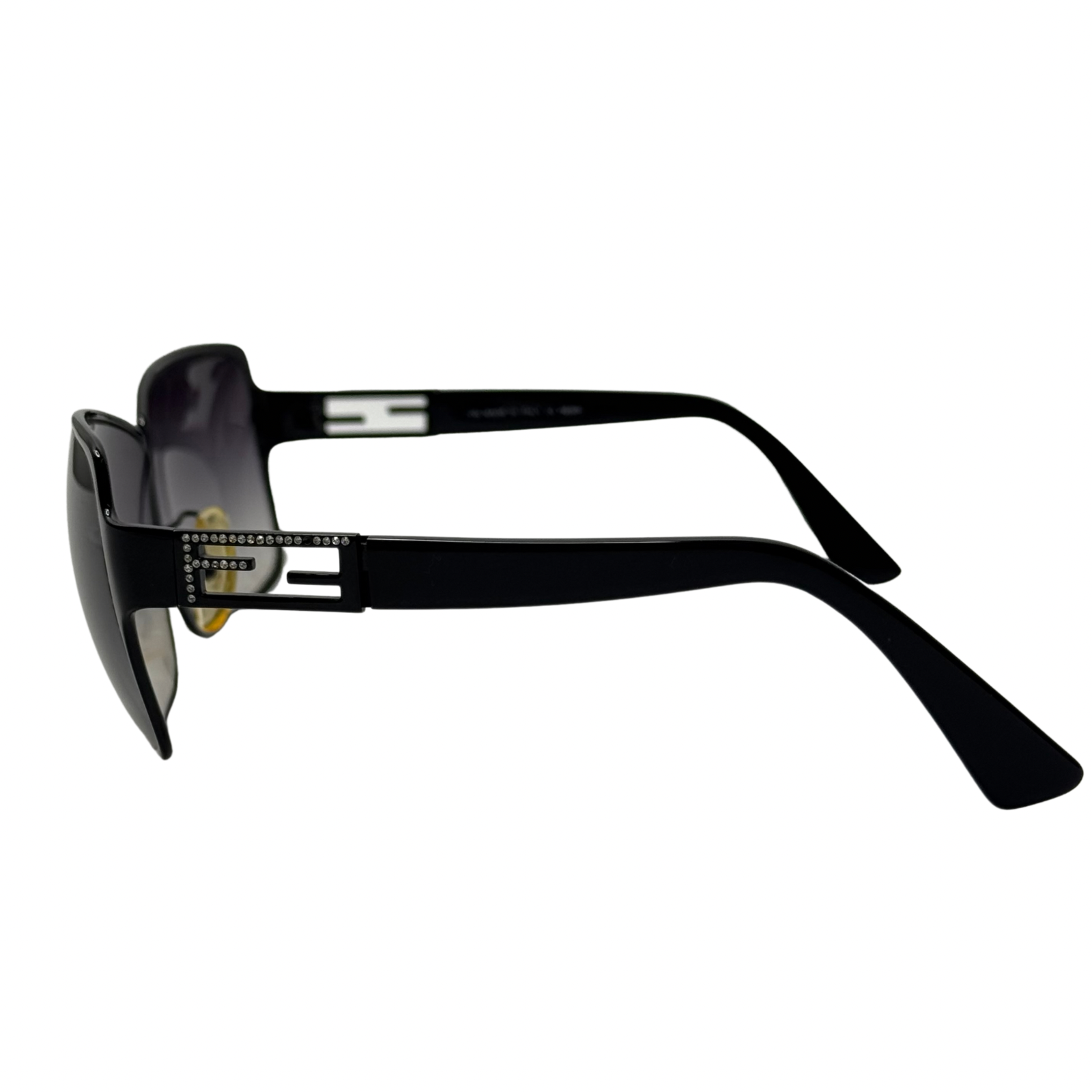 Fendi Black Rhinestone Angular Frame Sunglasses