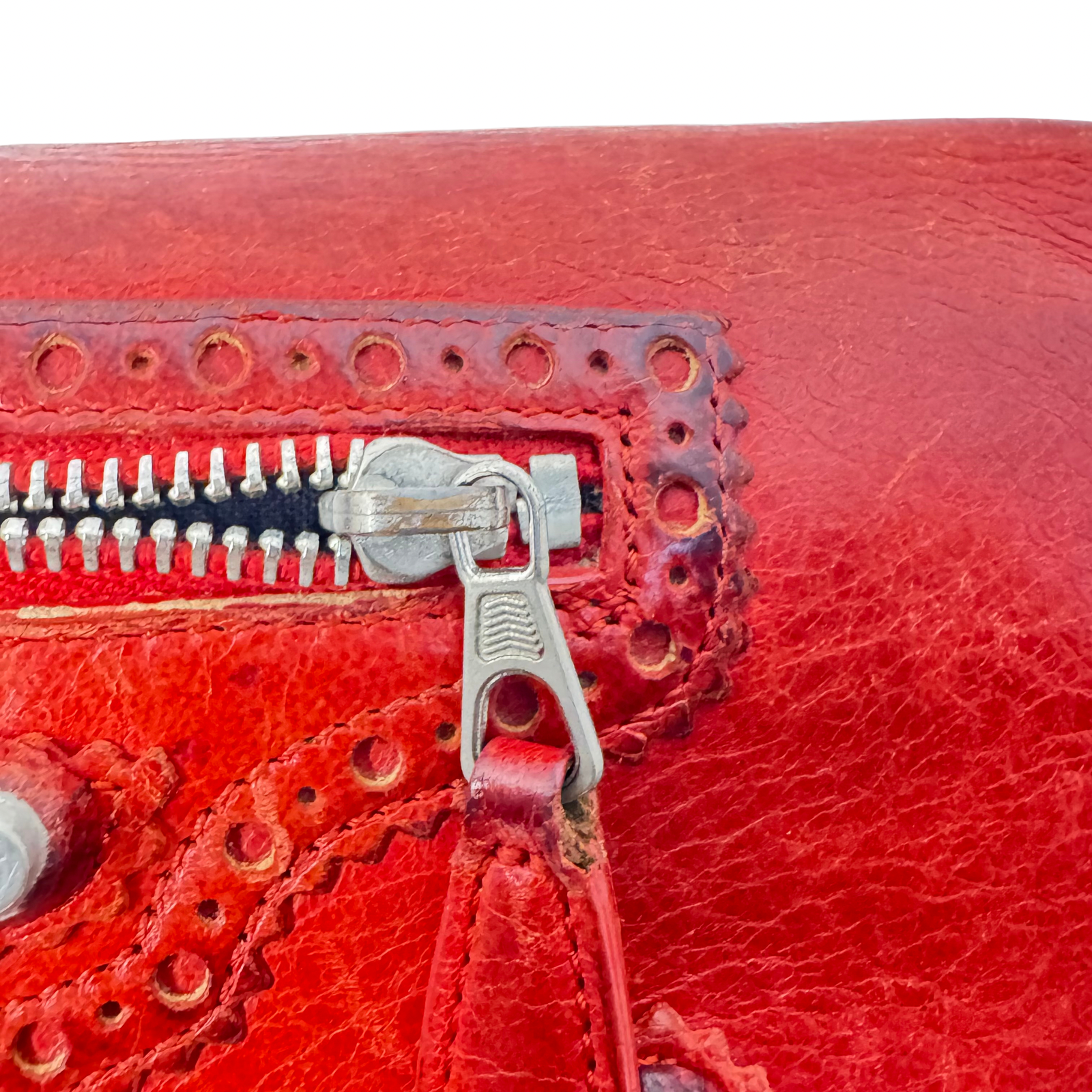 Balenciaga Red Lipstick Agneau Leather Giant 12 Gold Hardware Wallet