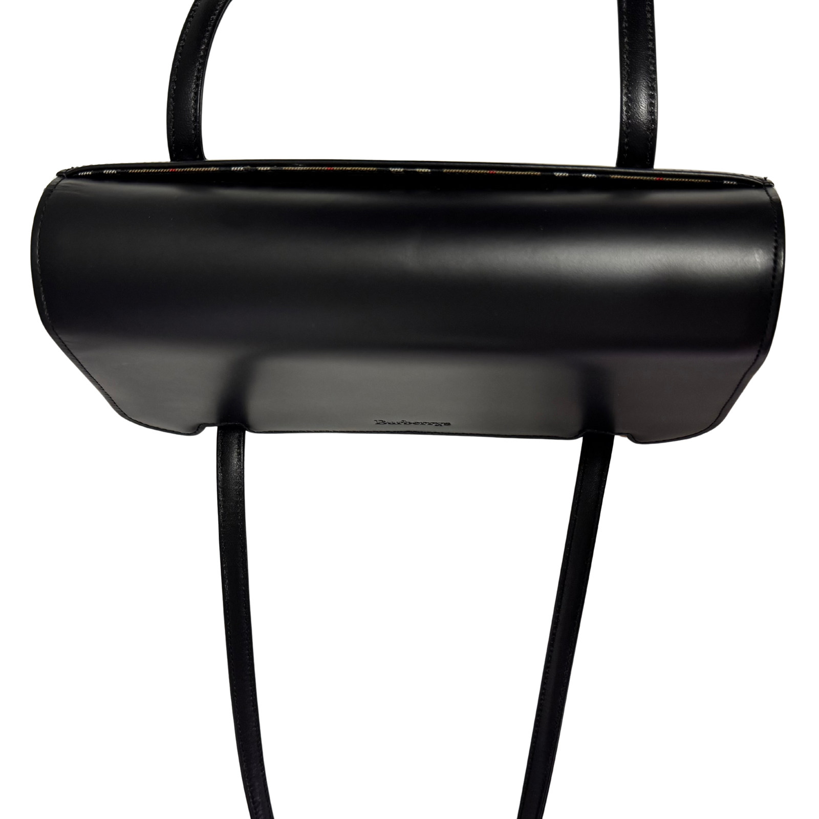 Burberry Nova Check Leather Flap Shoulder Bag