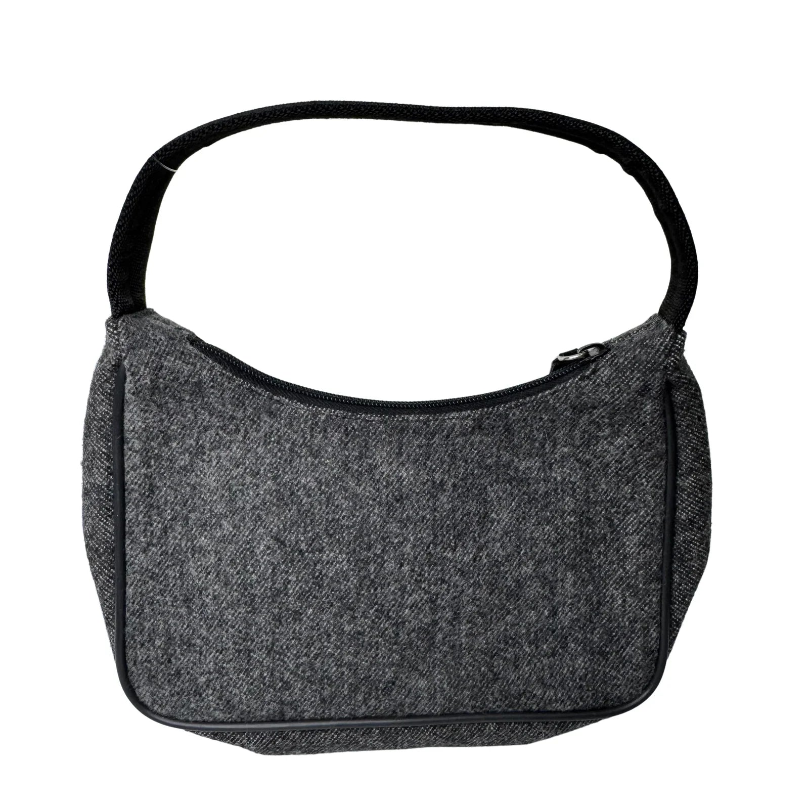 Prada SS Wool Canapa Sport Hobo Shoulder Bag – Grey - Lost Designer