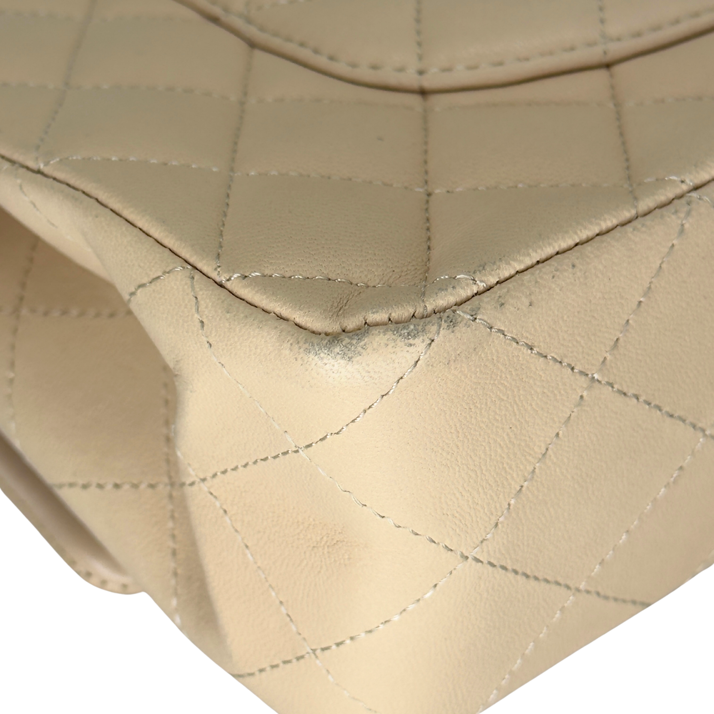 Chanel classic Double Flap Medium Lambskin Beige