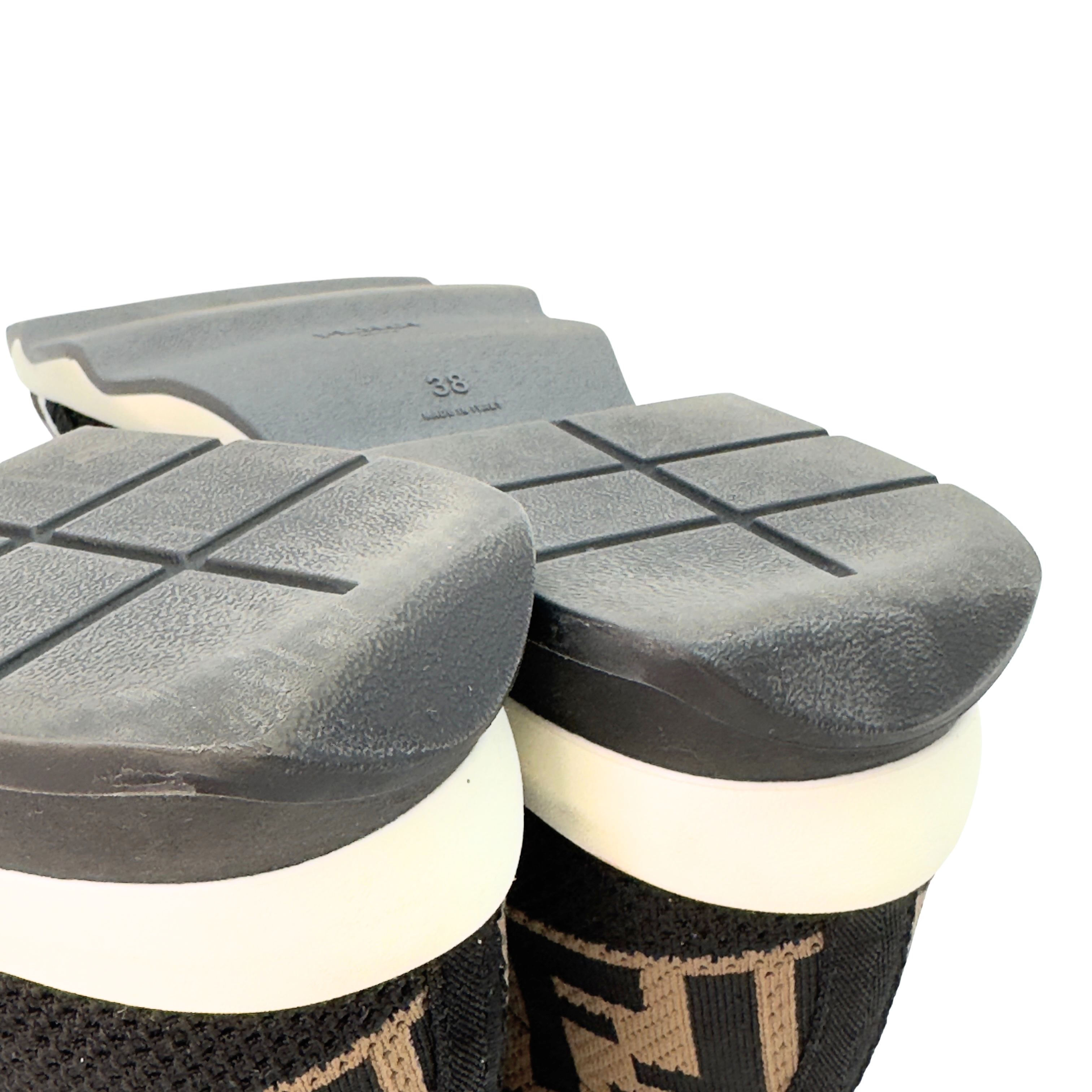 Fendi Stretch Yarn FF Stiff Band Rockoko Sneakers 38