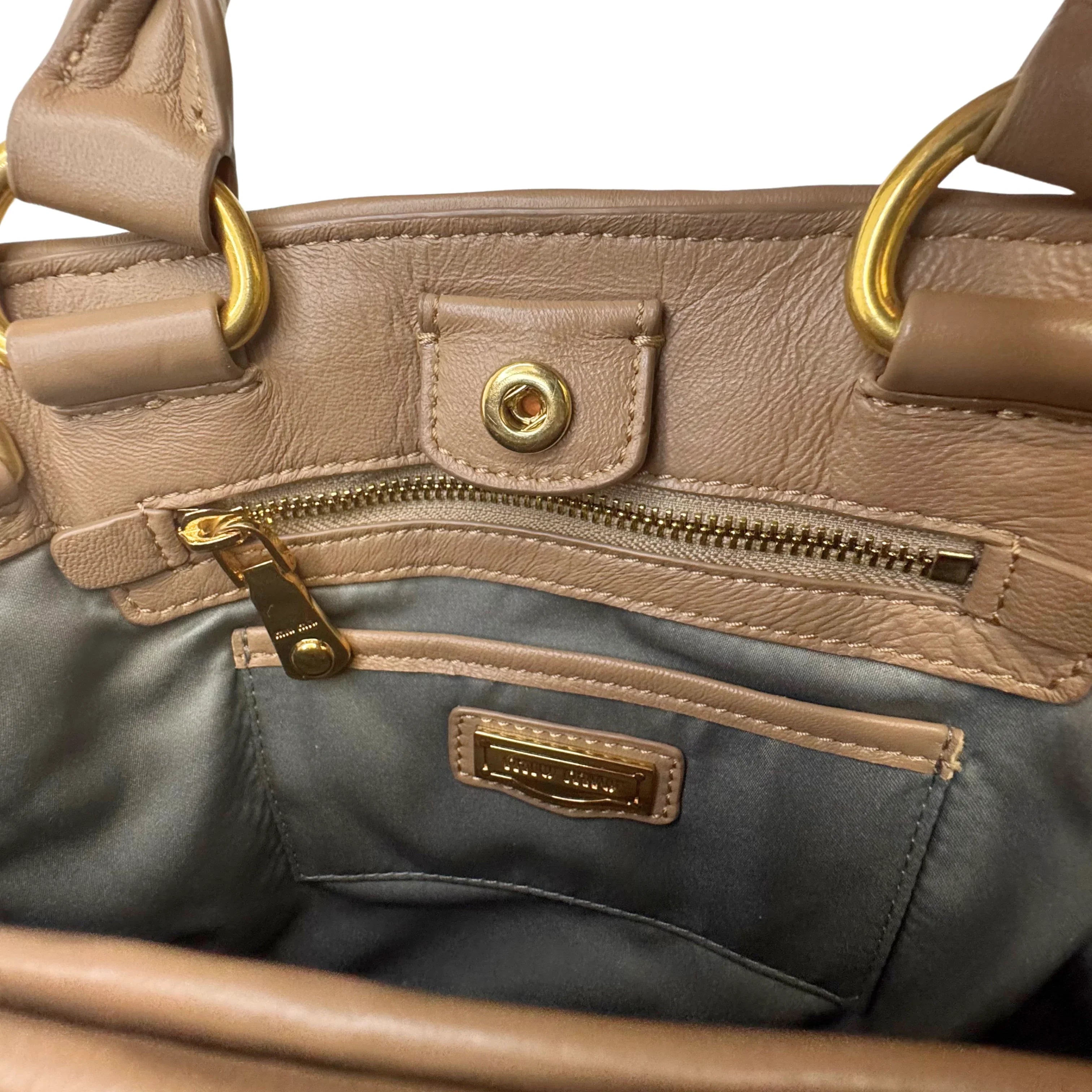 Miu Miu Nappa Matelassé leather Top Handle Bag