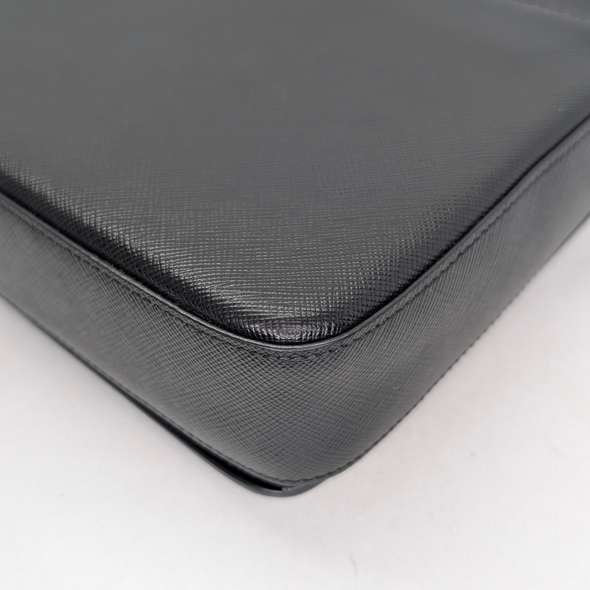 Prada Saffiano Lux Crossbody Bag Black