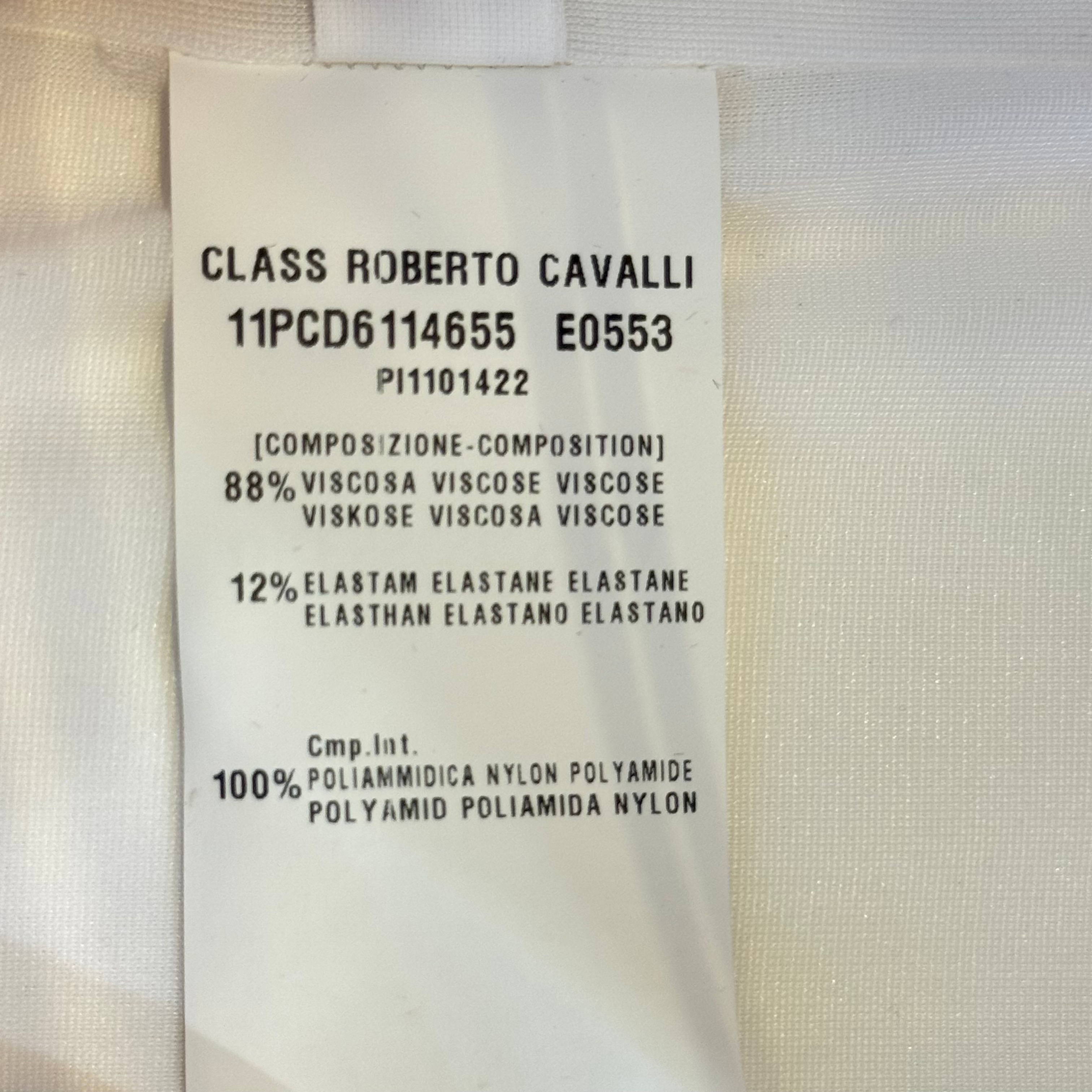 Roberto Cavalli Class Floral Dress 38 White Multicolour