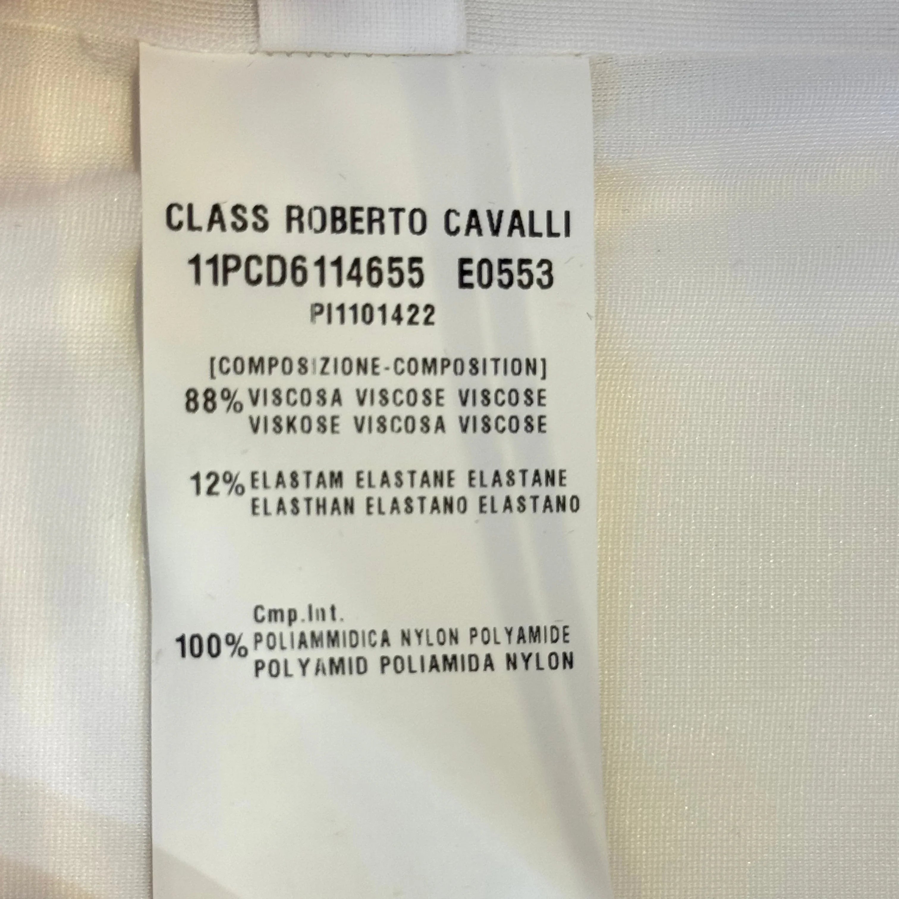 Roberto Cavalli Class Floral Dress 38 White Multicolour - Lost Designer