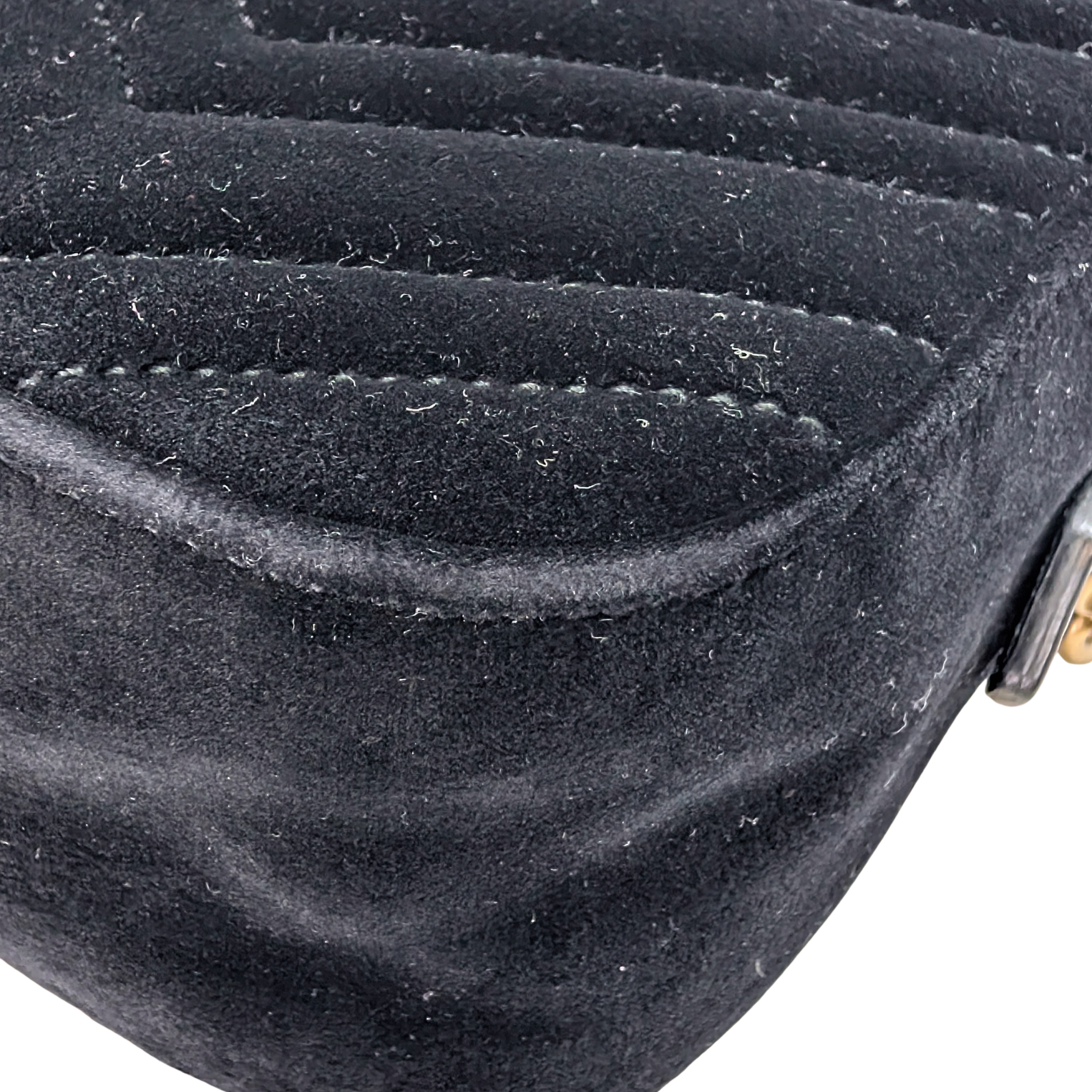 Gucci Marmont Velvet Small Camera Bag Black