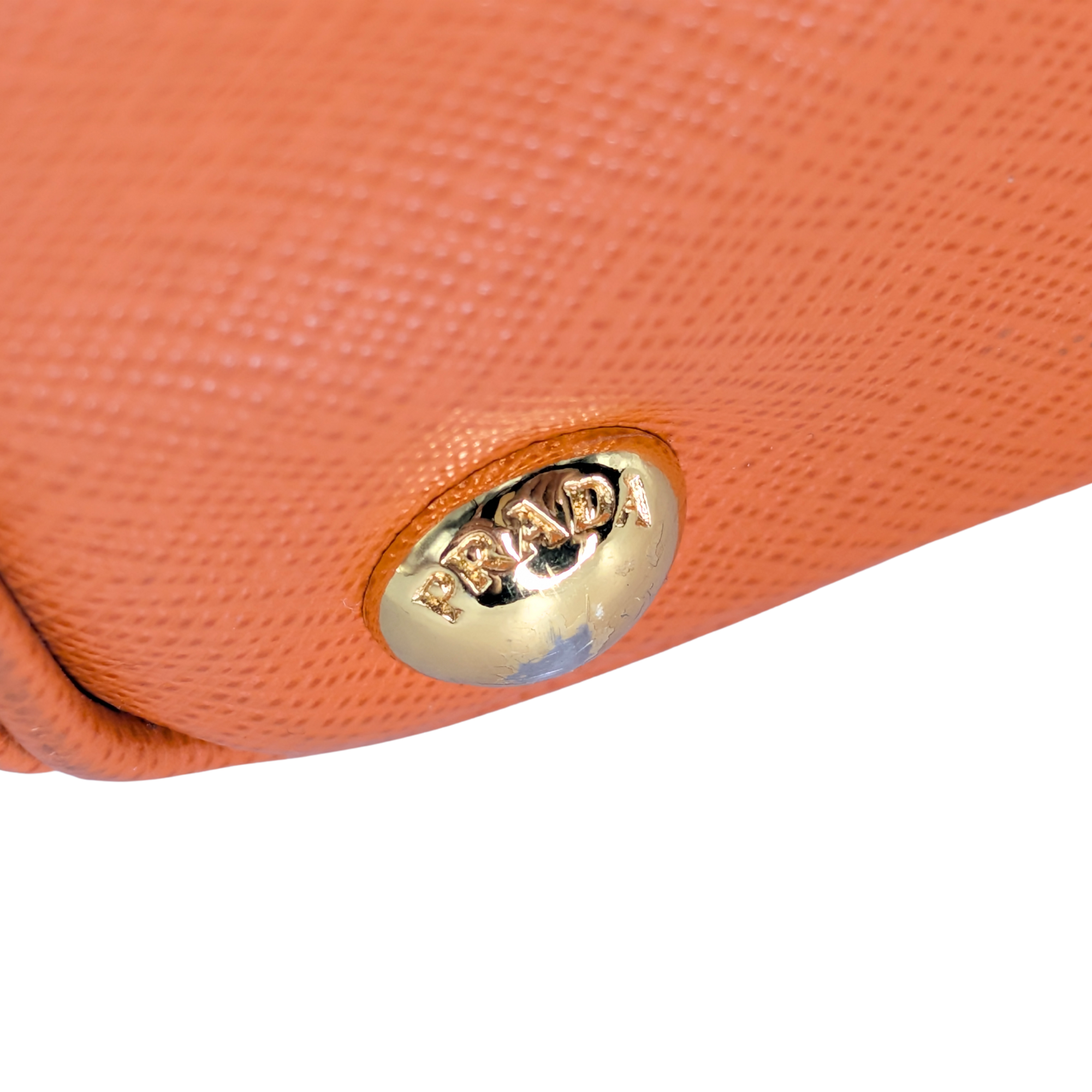 Prada Galleria Handbag Saffiano Leather Orange