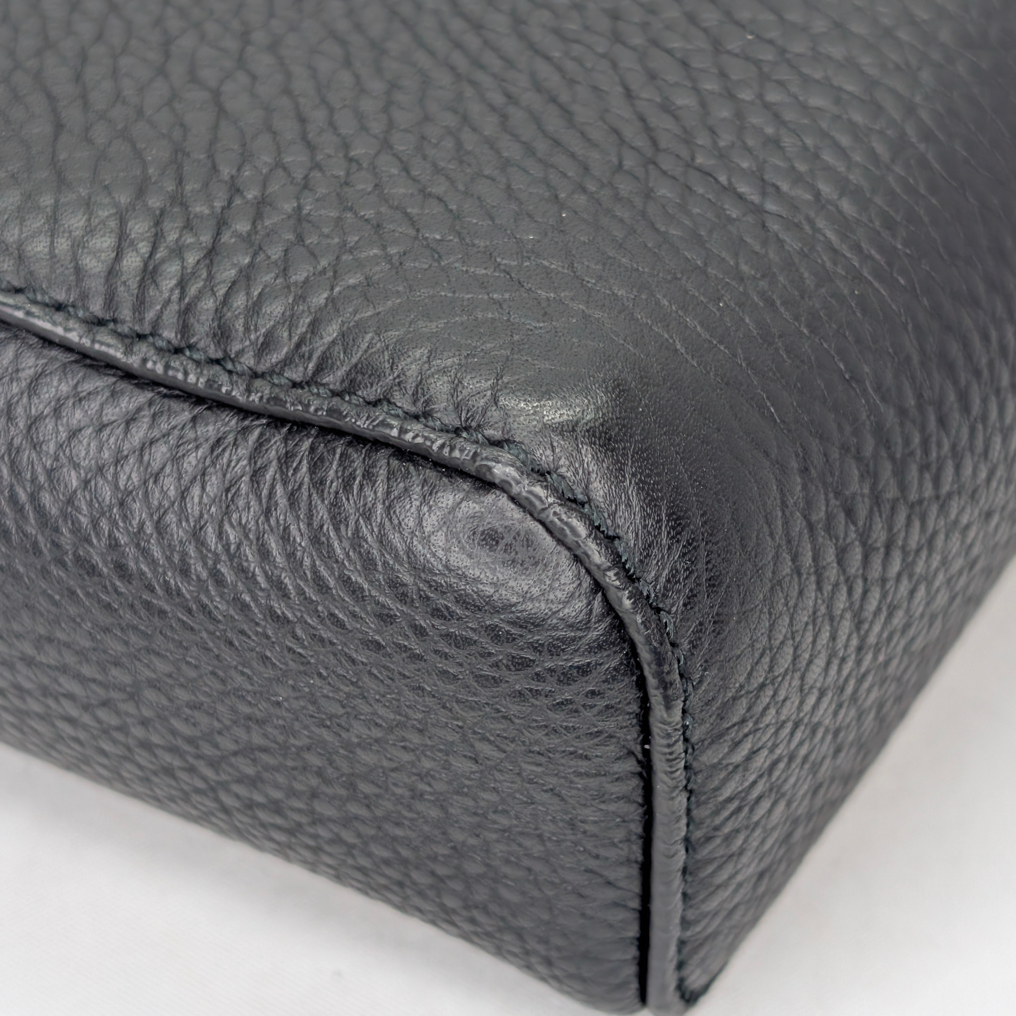 Salvatore Ferragamo Vitello Leather Crossbody Bag Black