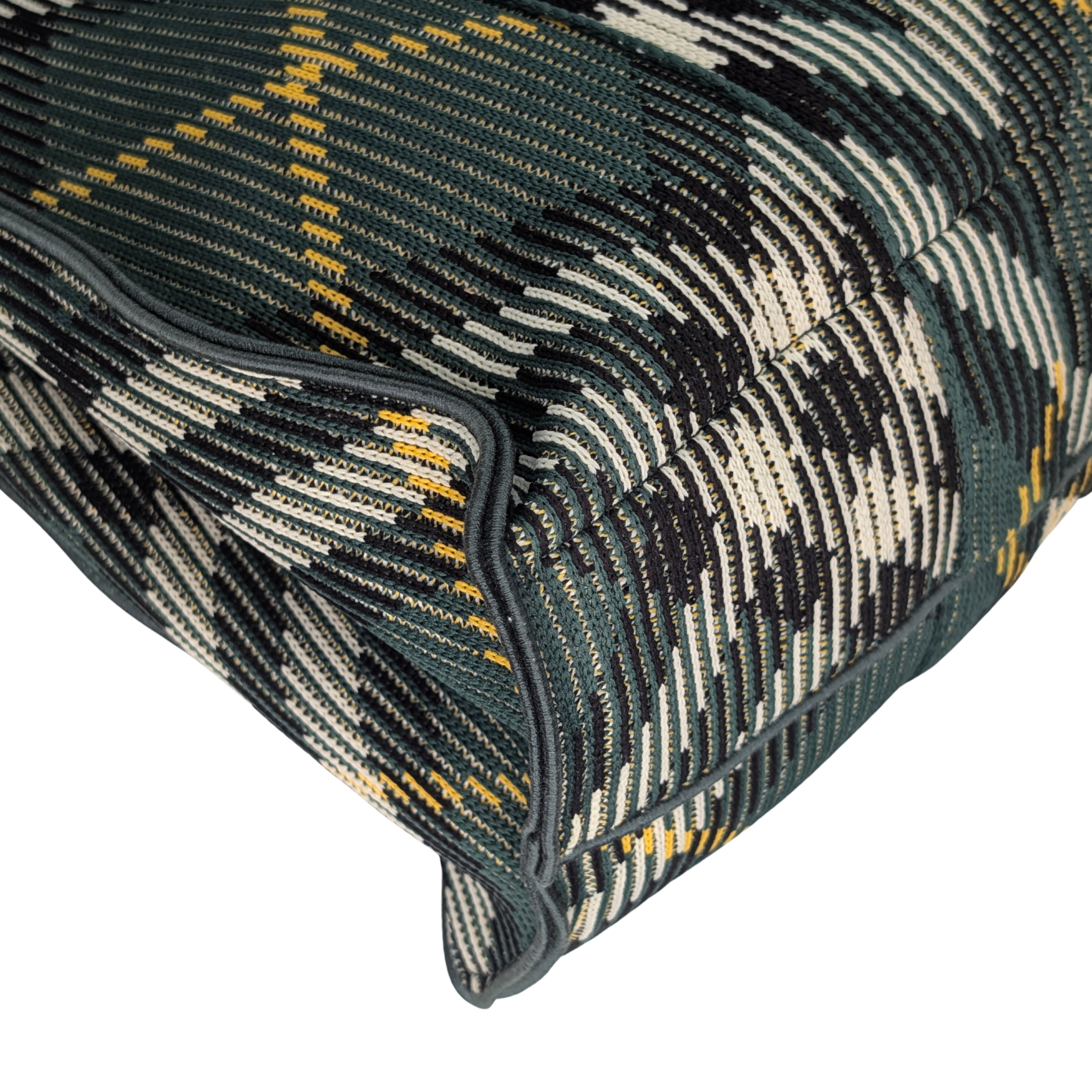 Burberry Medium Green Check Knitted Tote Bag