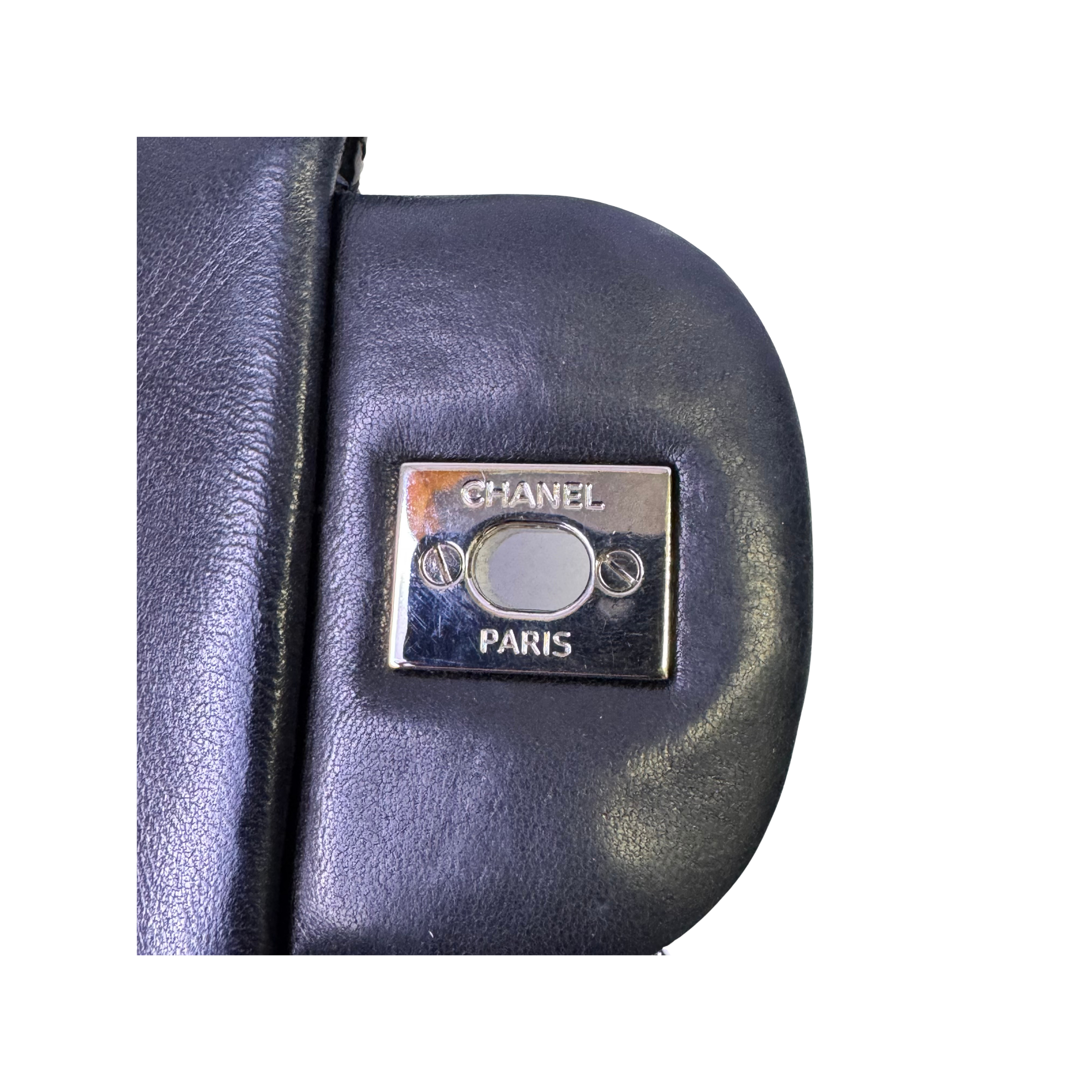 Chanel Maxi Flap Patent Leather Bag Black