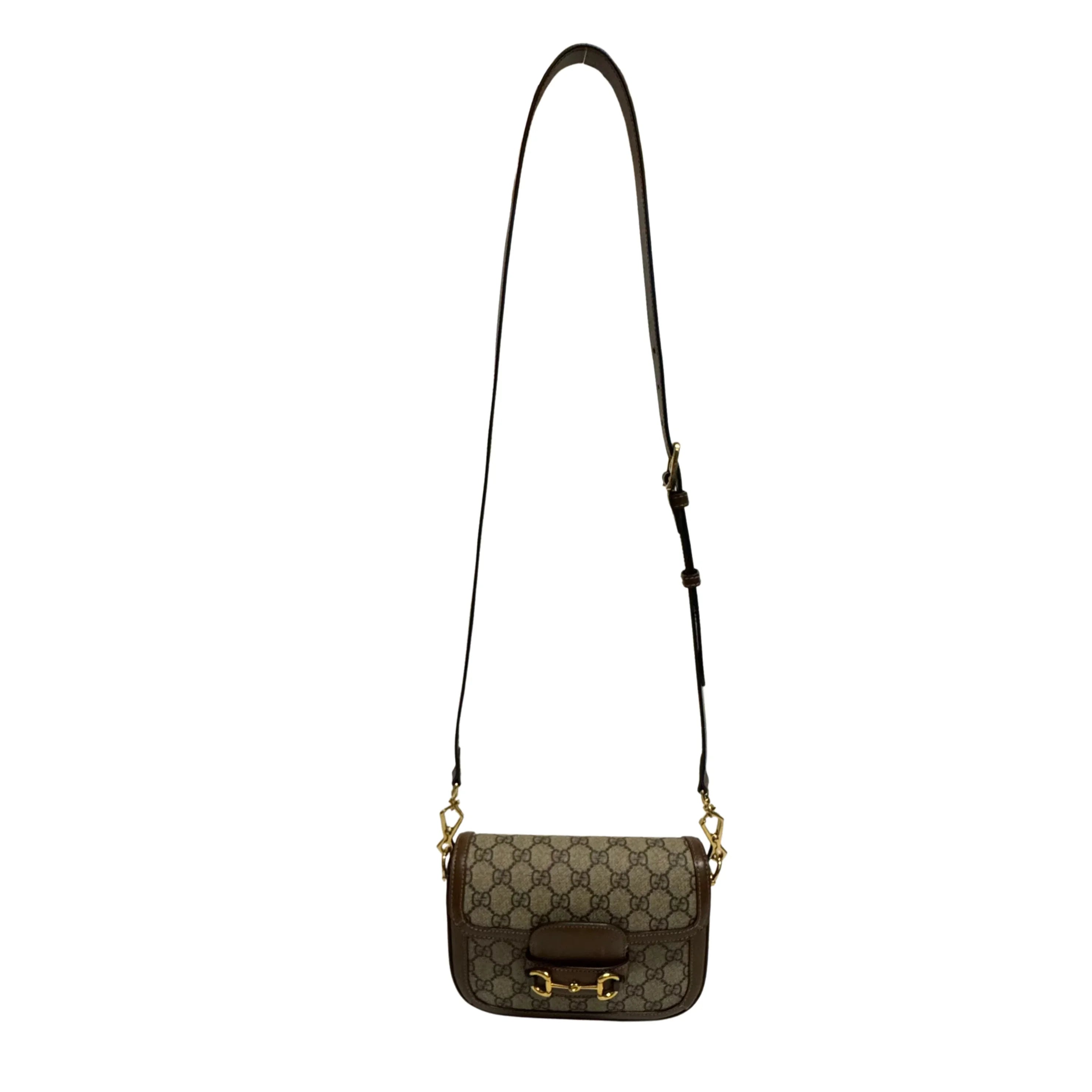 Gucci Horsebit 1955 Shoulder Bag GG Supreme Canvas/Leather Beige/Brown
