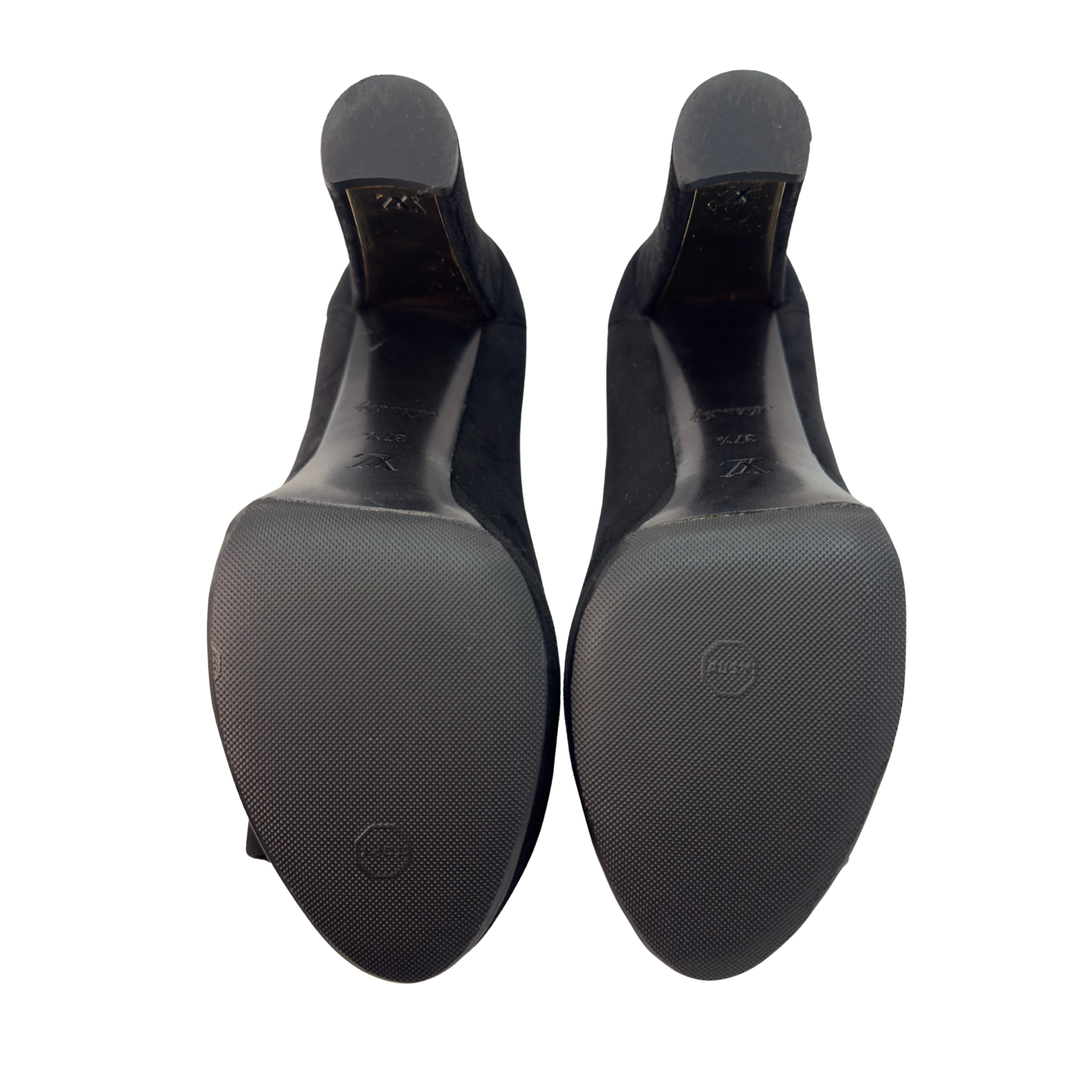 Louis Vuitton Suede Last Dance Pumps Heels Black 37.5