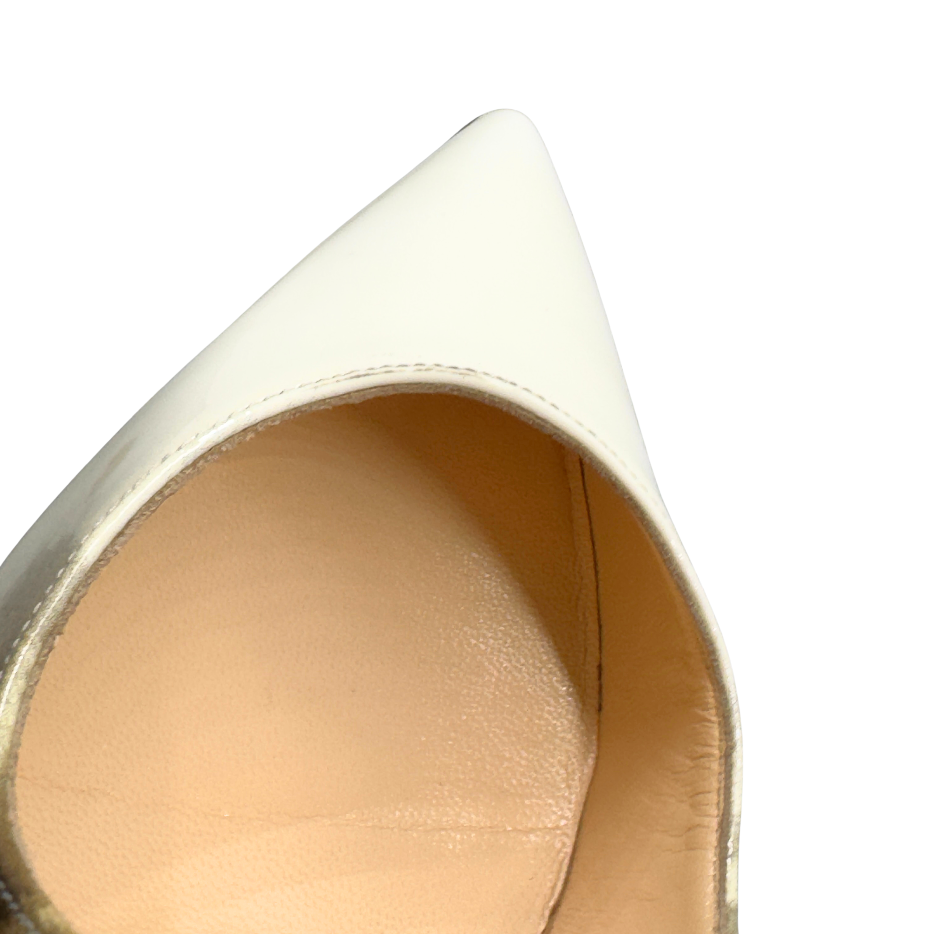 Christian Louboutin White Leopard Print So Kate Pumps 36