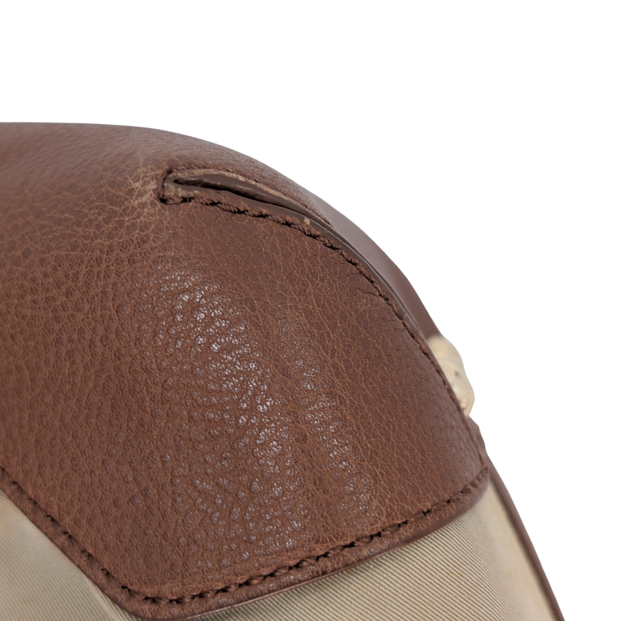 Burberry Embroidered Canvas X Leather Bowling Shoulder Bag