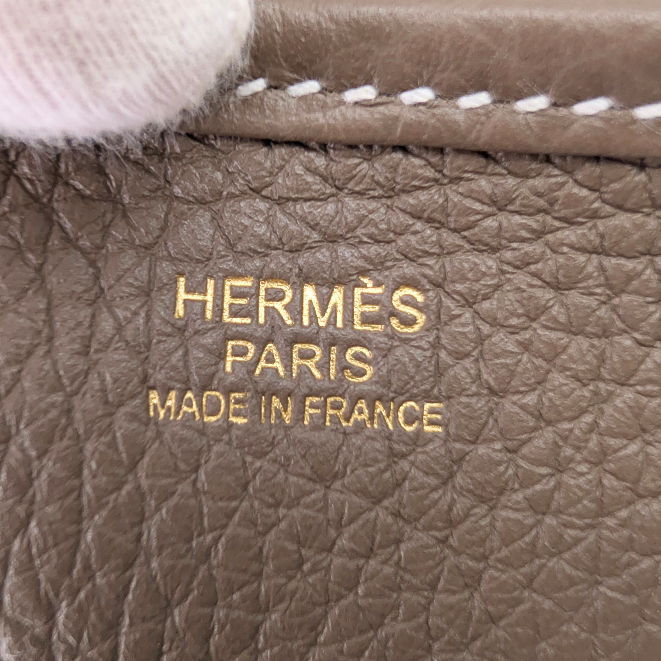 Hermes Evelyne III 29 Taurillon Clemence Etoupe Stamp U