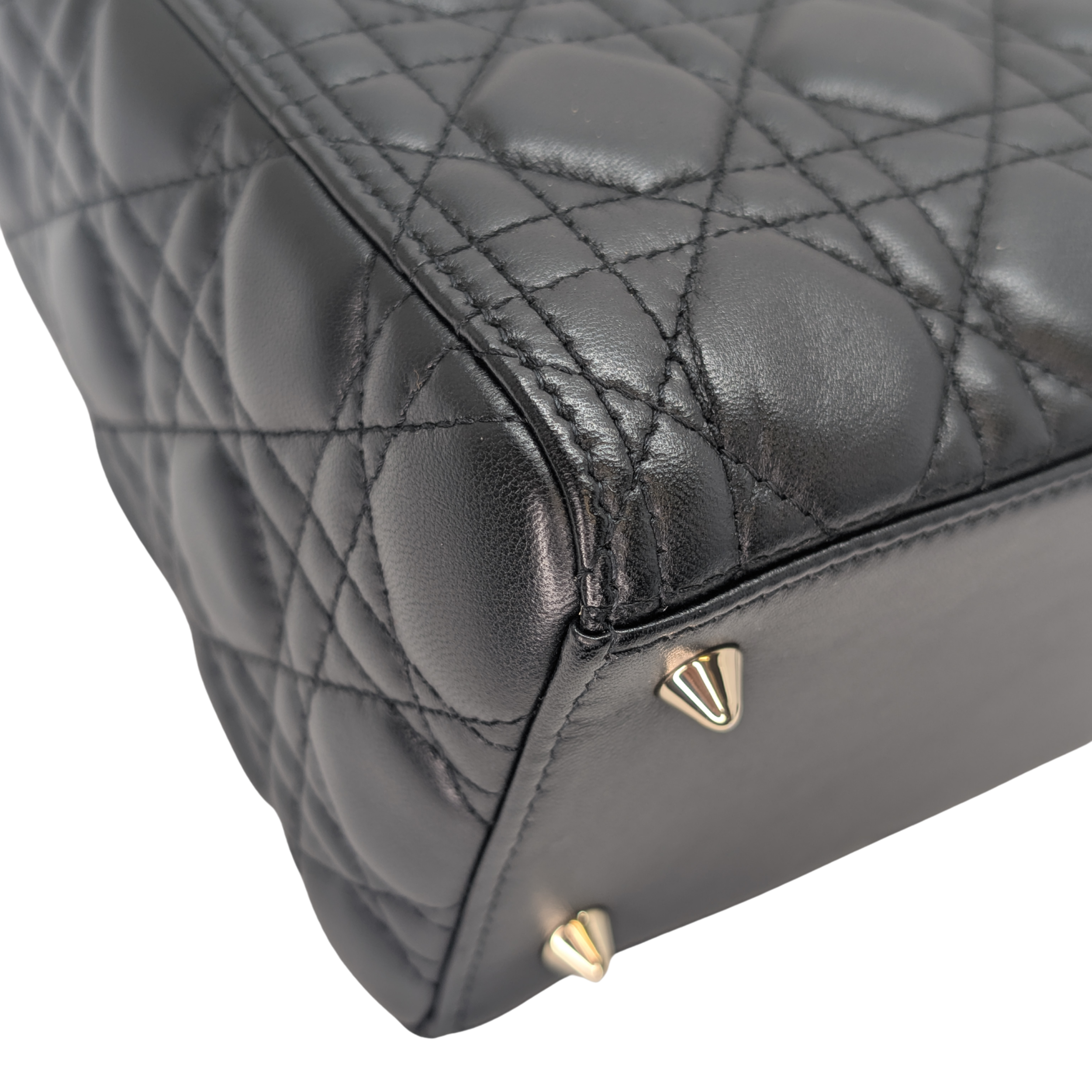 Dior Lambskin Cannage Medium Lady Dior Black