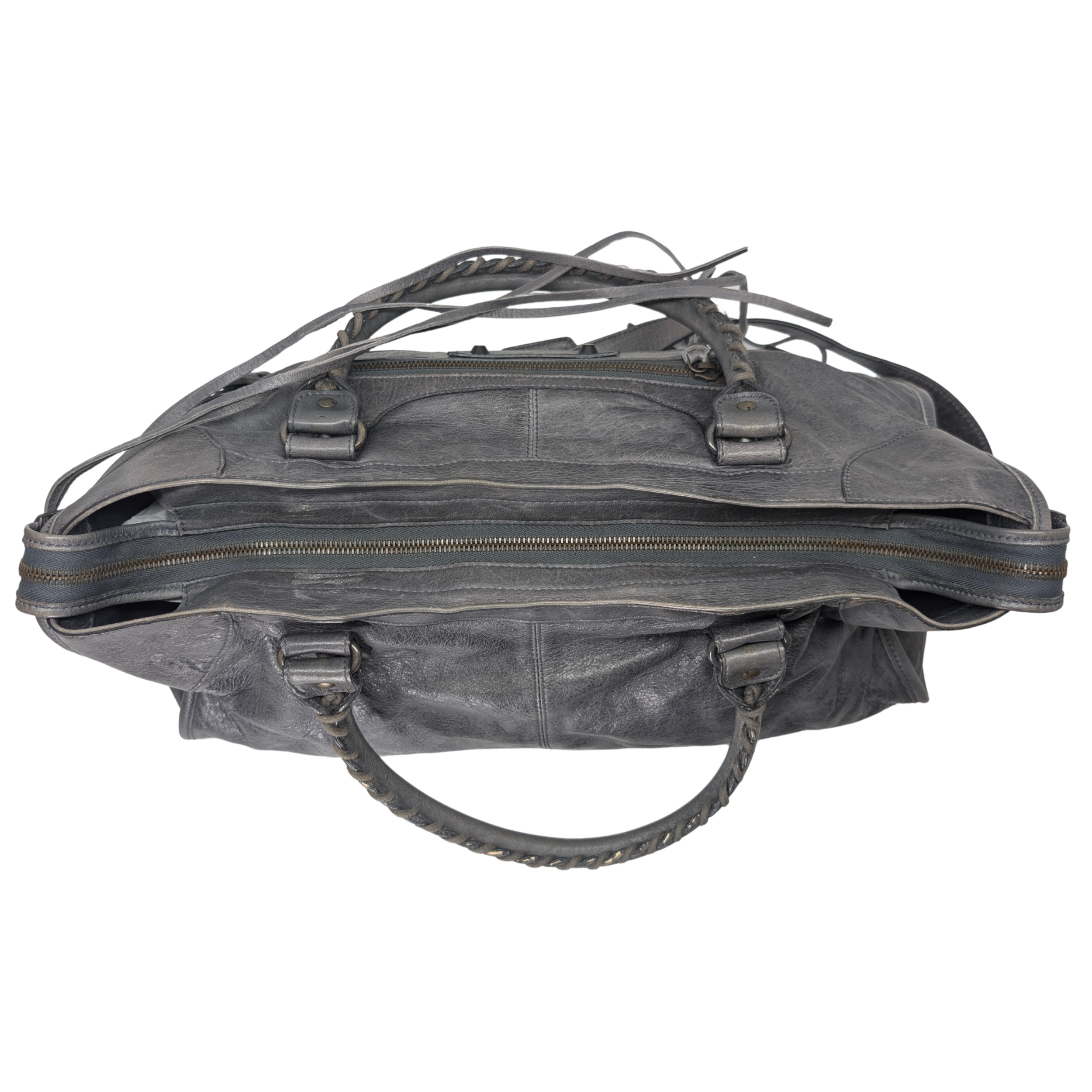 Balenciaga Motorcycle City Shoulder Bag Grey