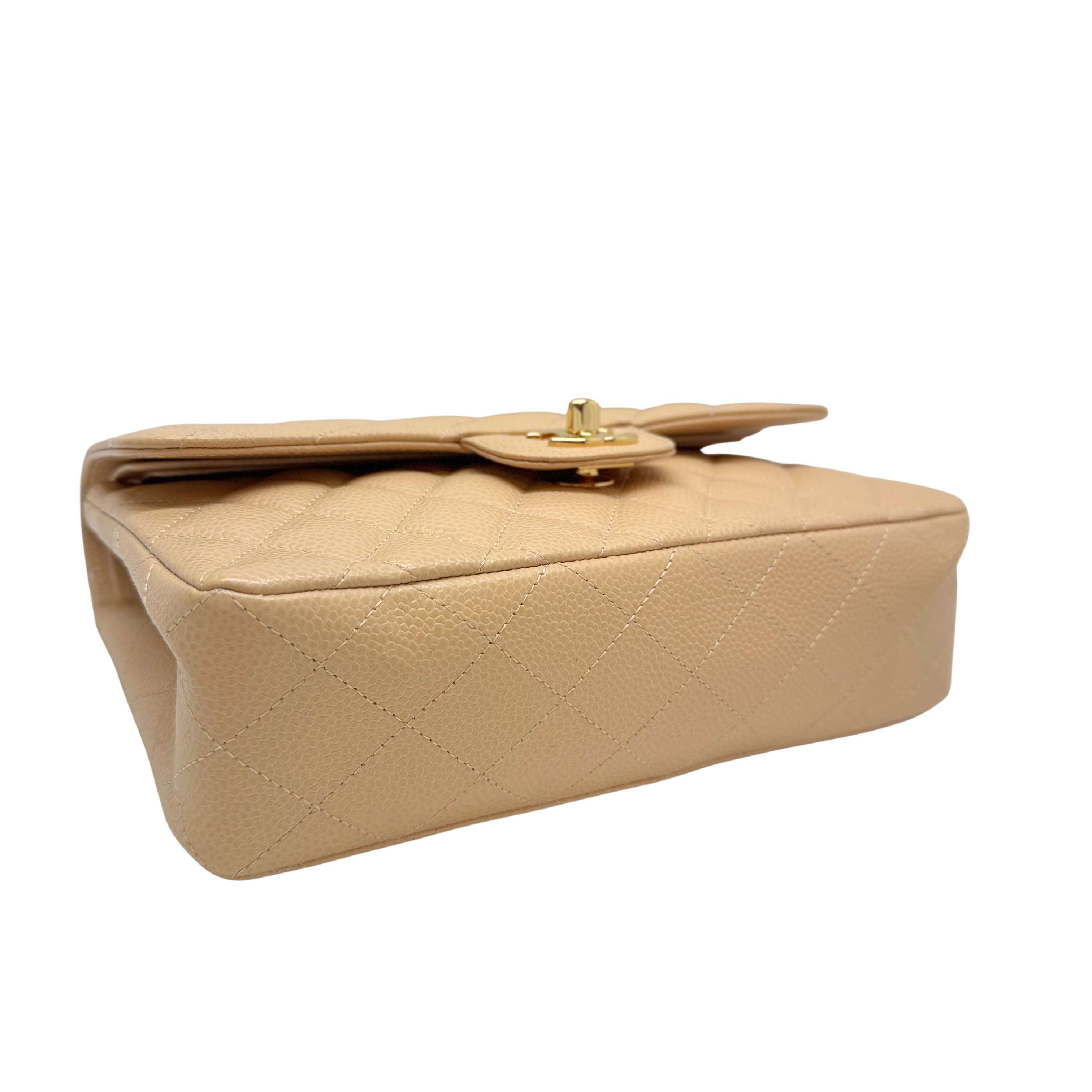Chanel Classic Flap Caviar 2022 Shoulder Bag Beige