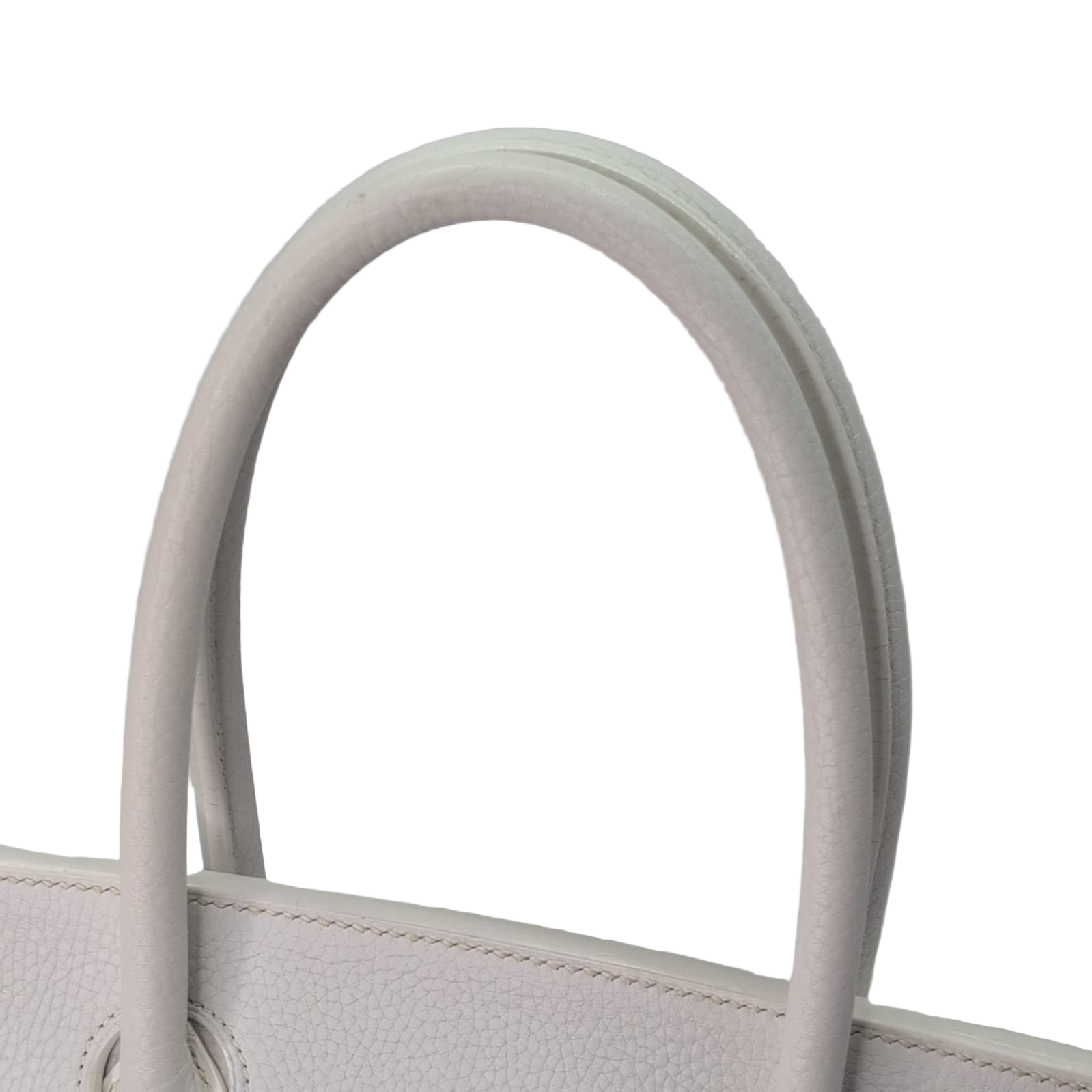 Hermès Birkin Shoulder 42 White Etoupe Clemence Palladium Hardware □J Stamp