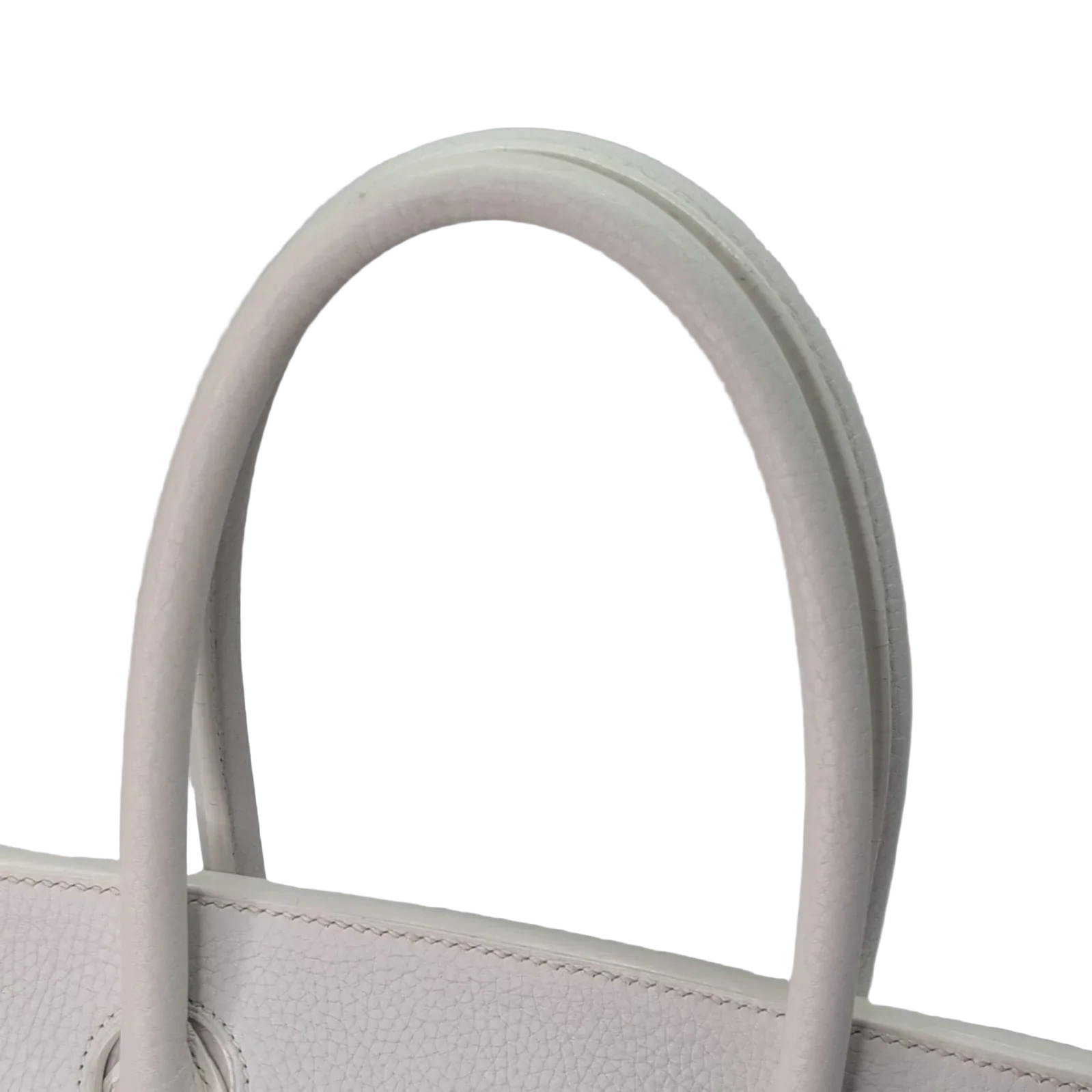 Hermès Birkin Shoulder 42 White Etoupe Clemence Palladium Hardware □J Stamp - Lost Designer