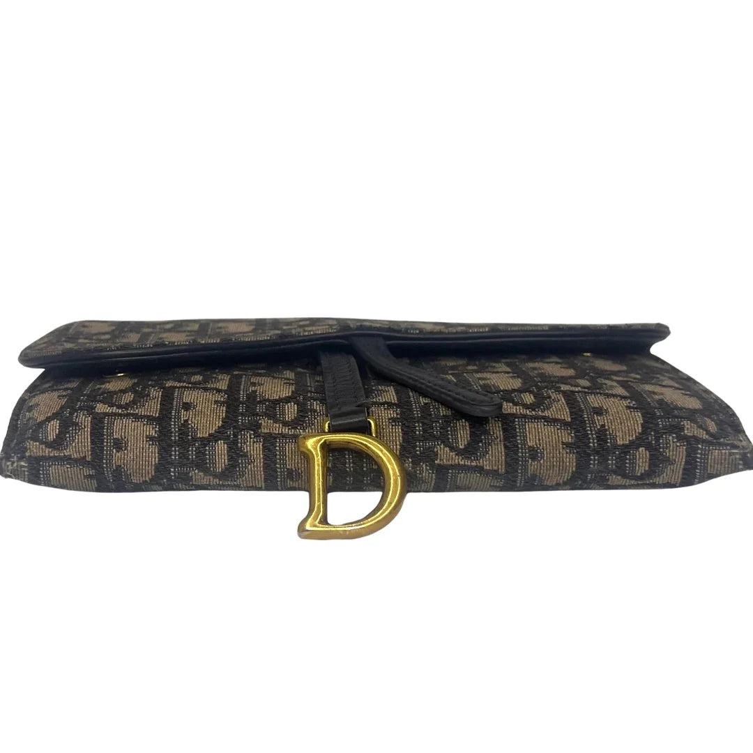 Dior Saddle Wallet on Chain Oblique Jacquard Crossbody Bag
