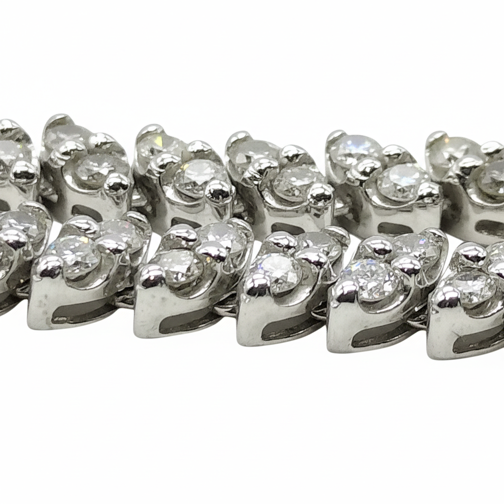 10.0ct Platinum Natural Round Brilliant Diamond Collar Necklace