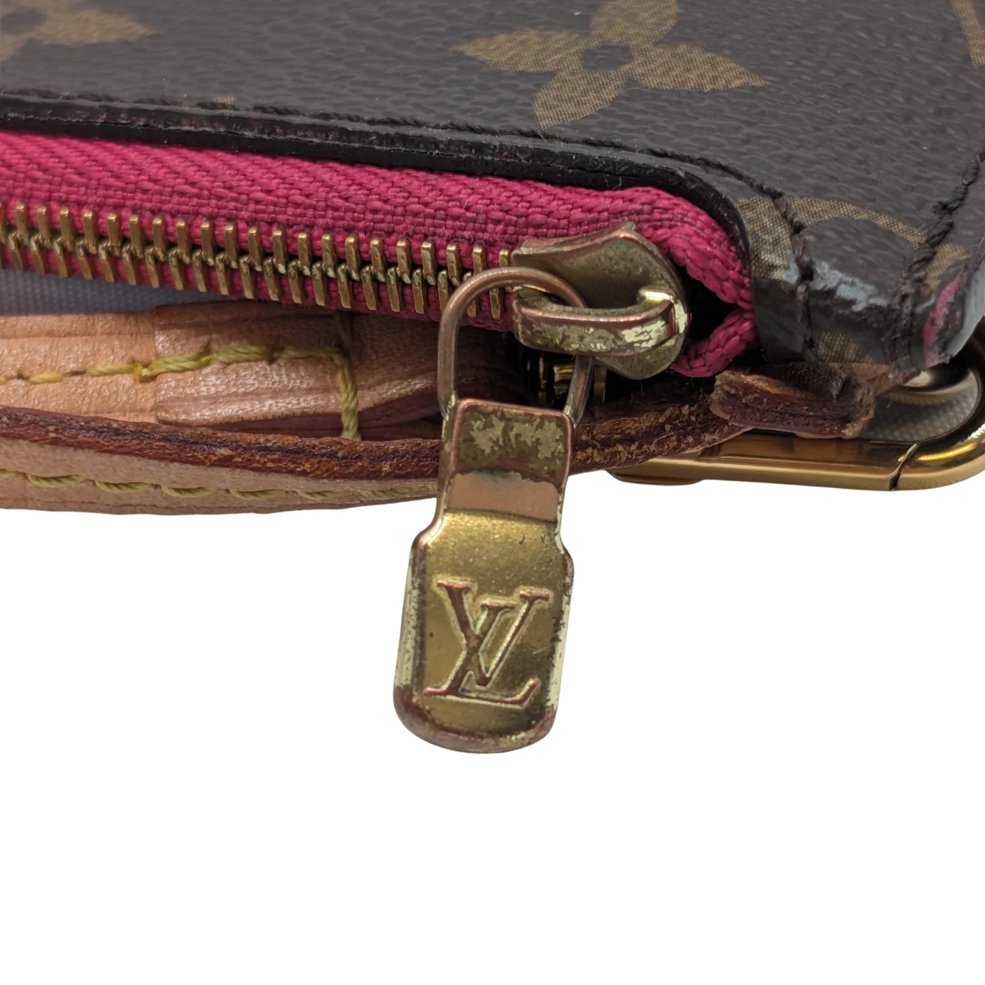 Louis Vuitton Neverfull Monogram Pouch Brown - Lost Designer