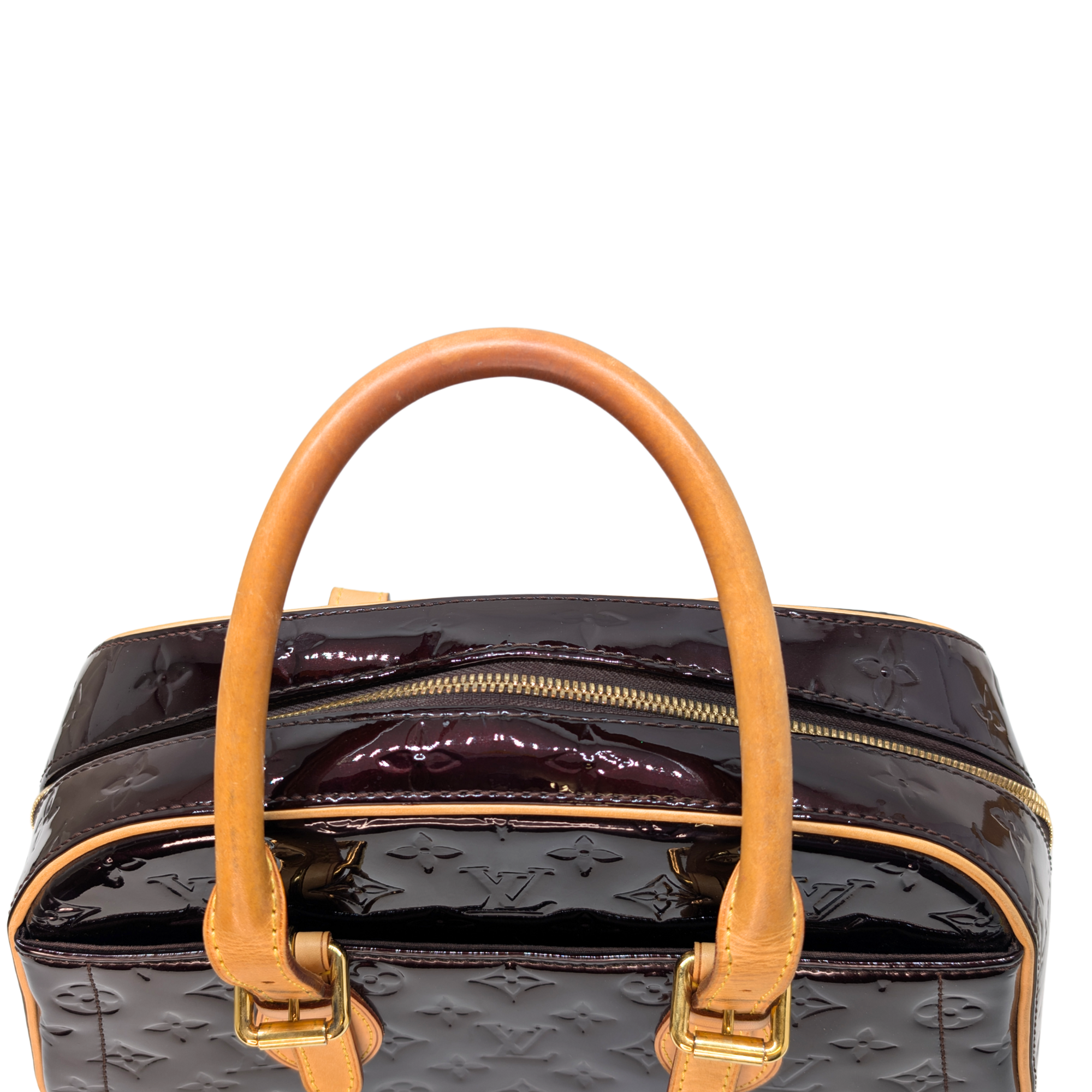 Louis Vuitton Summit Drive Vernis Patent Leather Handbag Burgandy