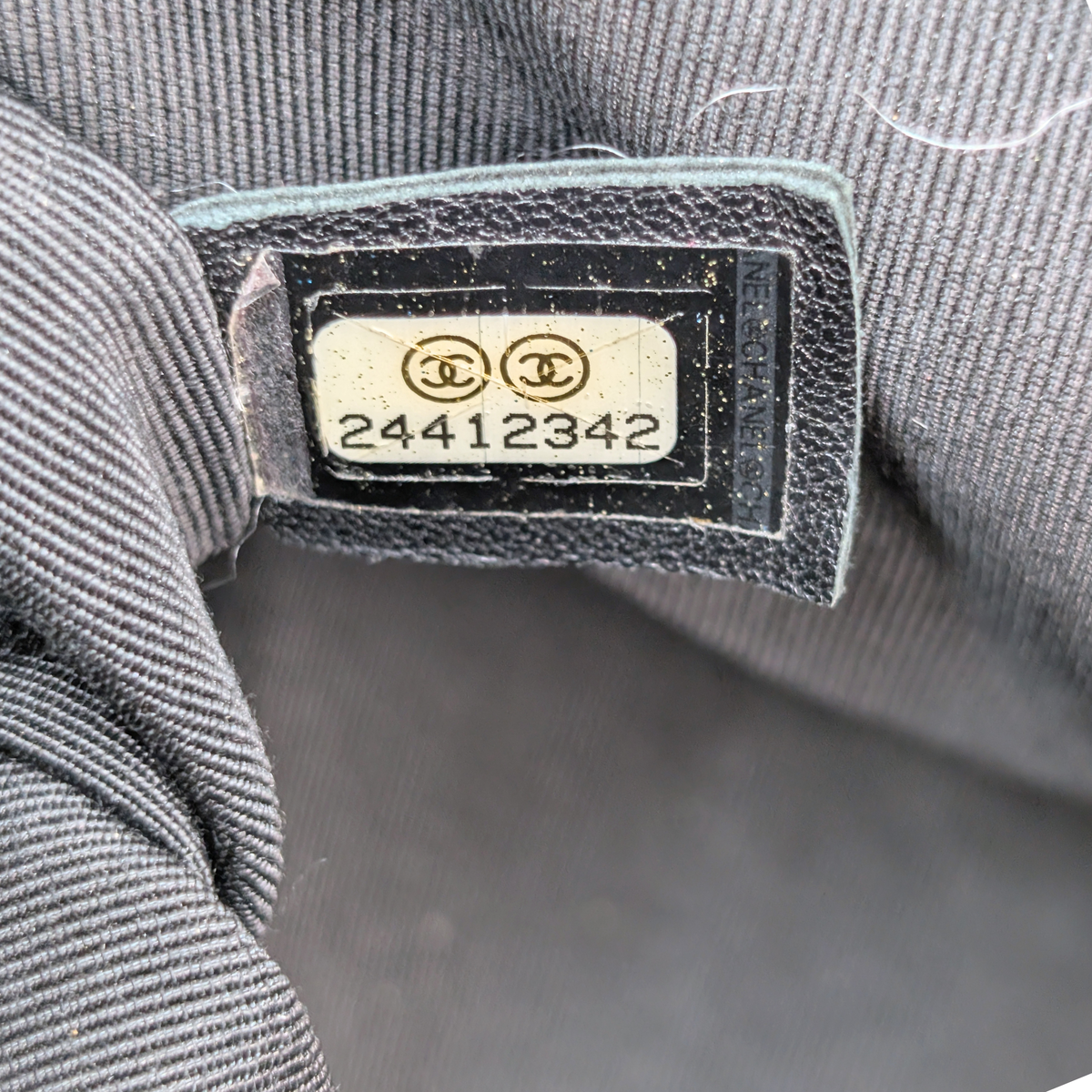 Chanel Chevron Lambskin Stitched Chain Top Handle Flap