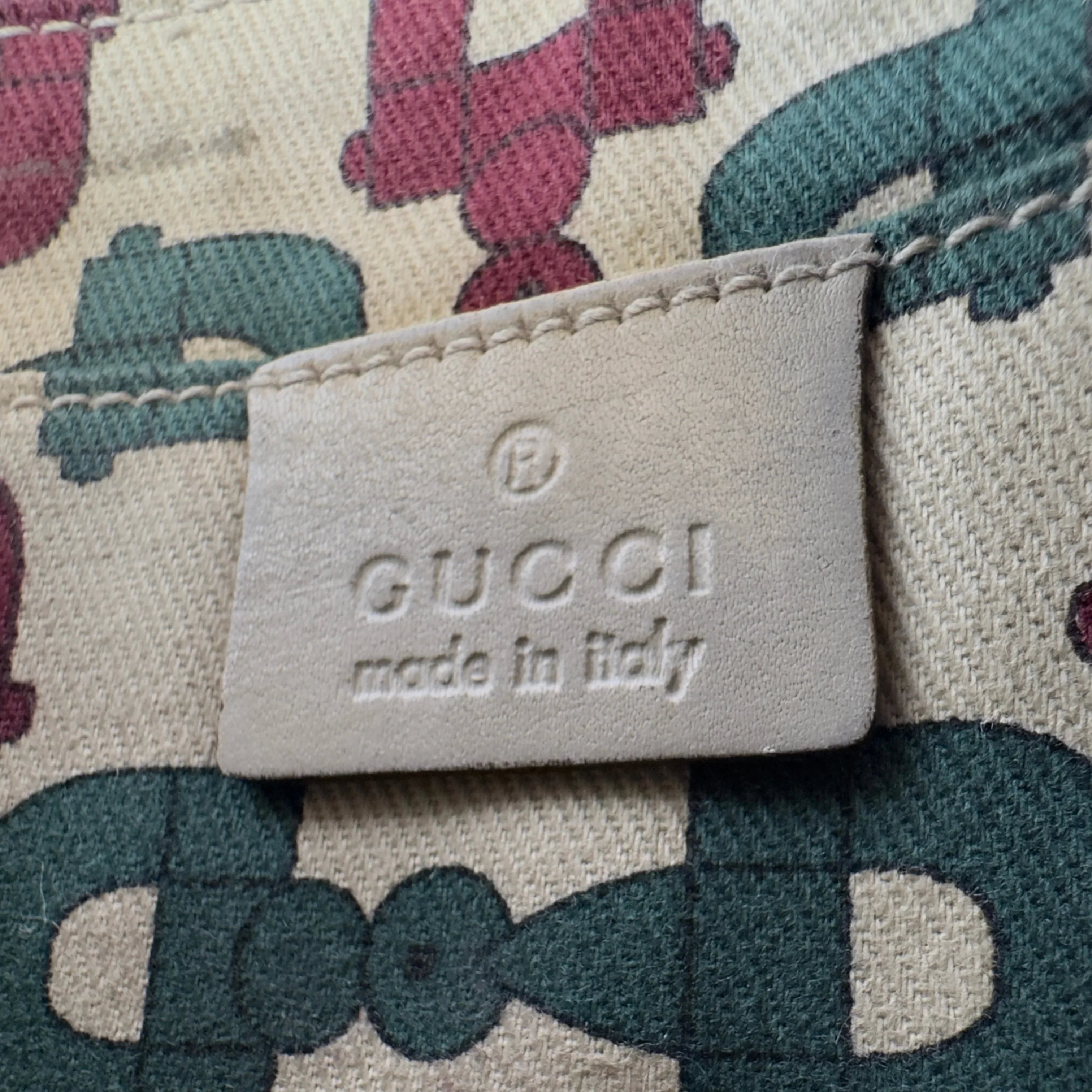 Gucci Monogram Small Pochette Clutch Bag Leather Beige - Lost Designer