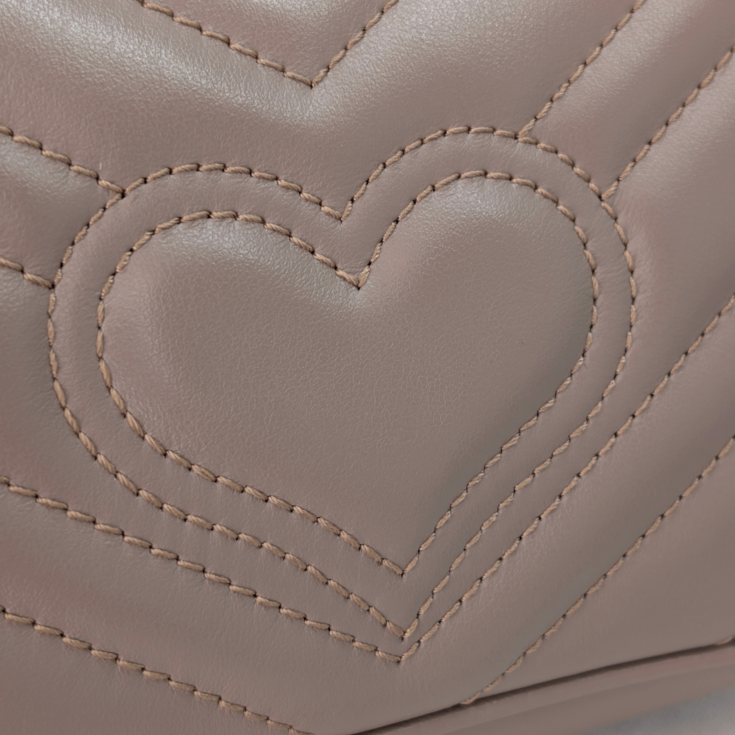 Gucci GG Marmont Matelasse Super Mini Shoulder Bag Taupe