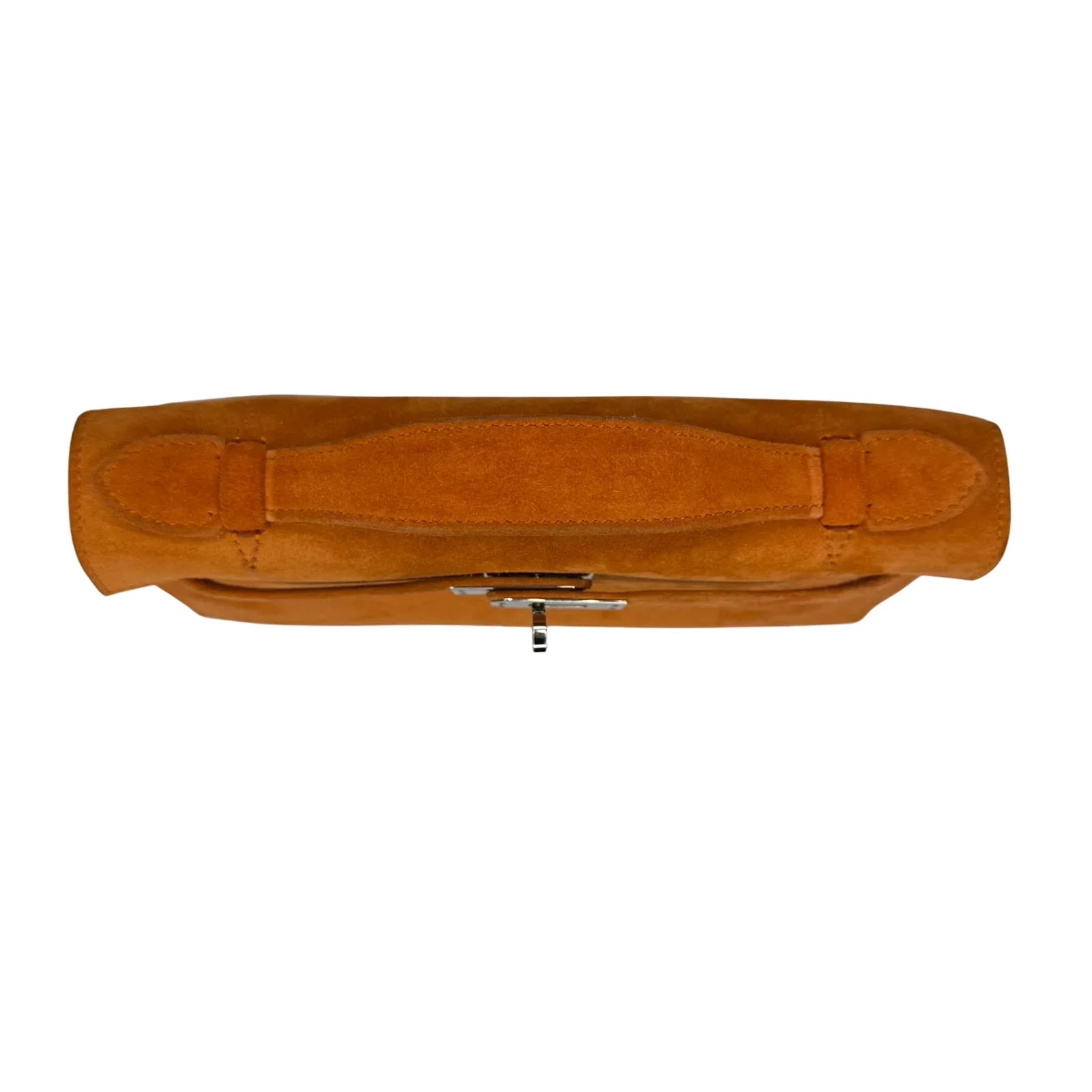 Hermès Kelly Pochette Orange H Veau Doblis Suede PWH ☐ I Stamp - Lost Designer