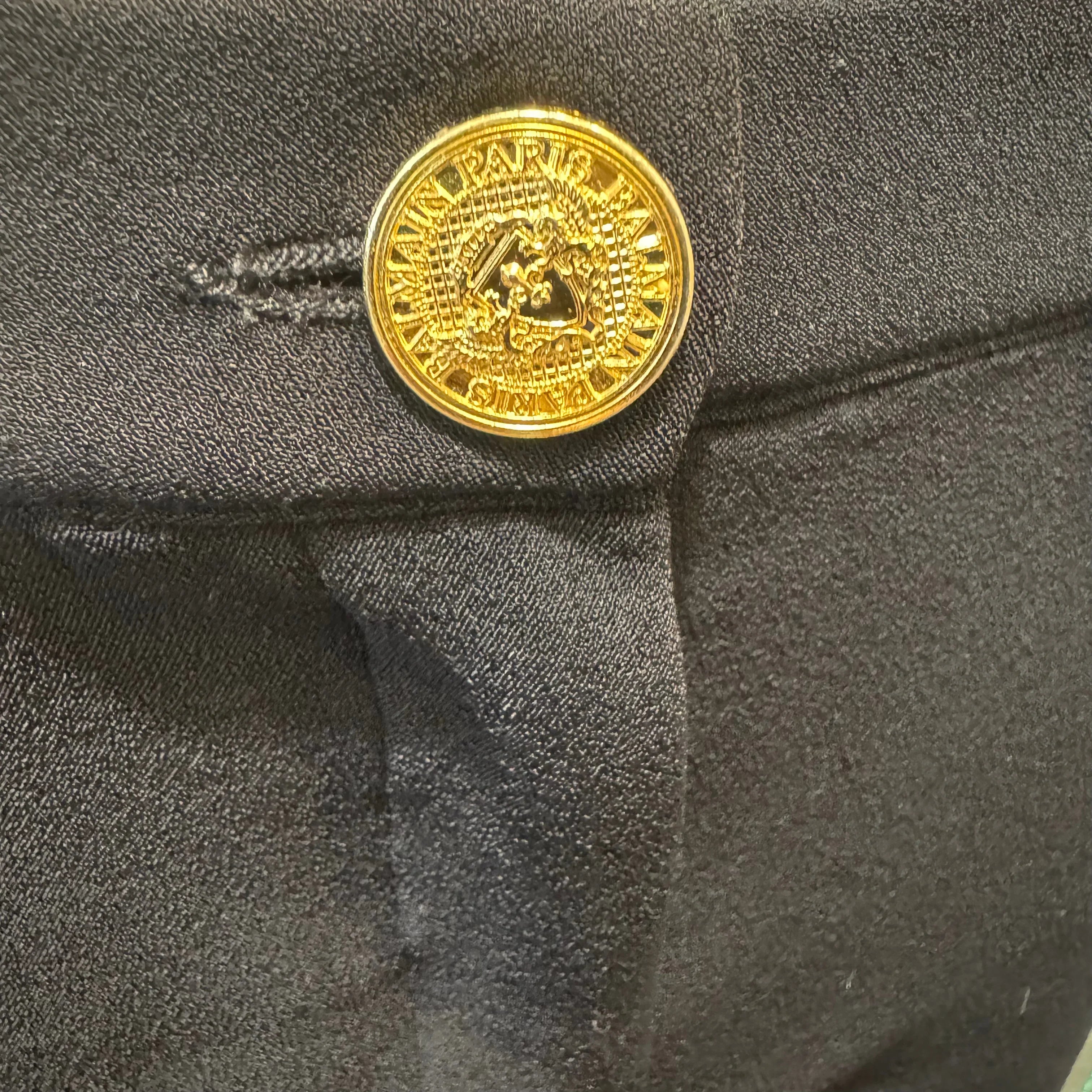 Balmain Paris Two Piece Cardigan And Pants Set Sizes 38 + 40 Black - Lost Designer