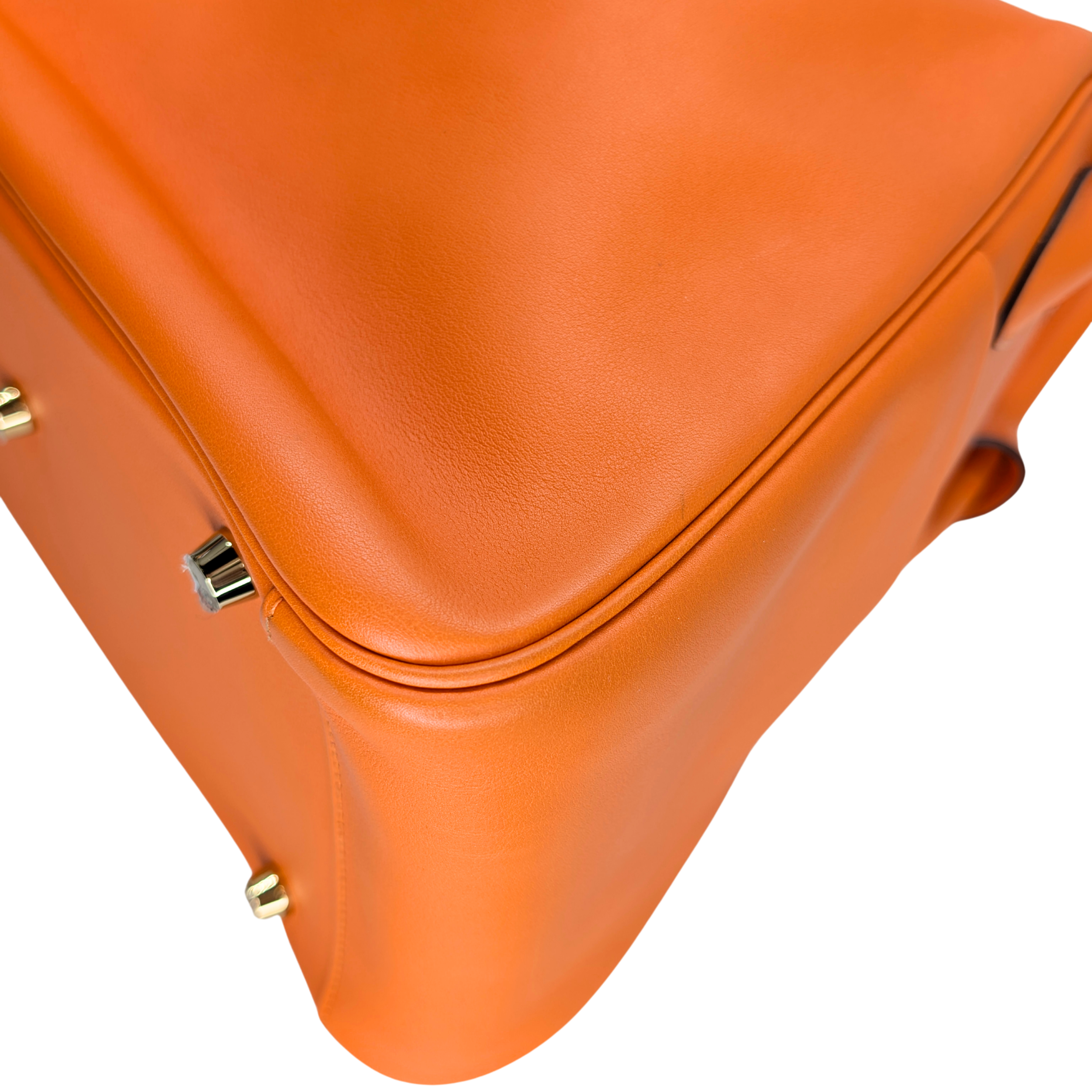 Hermes Lindy 30 Swift Leather Orange LGHW X Stamp