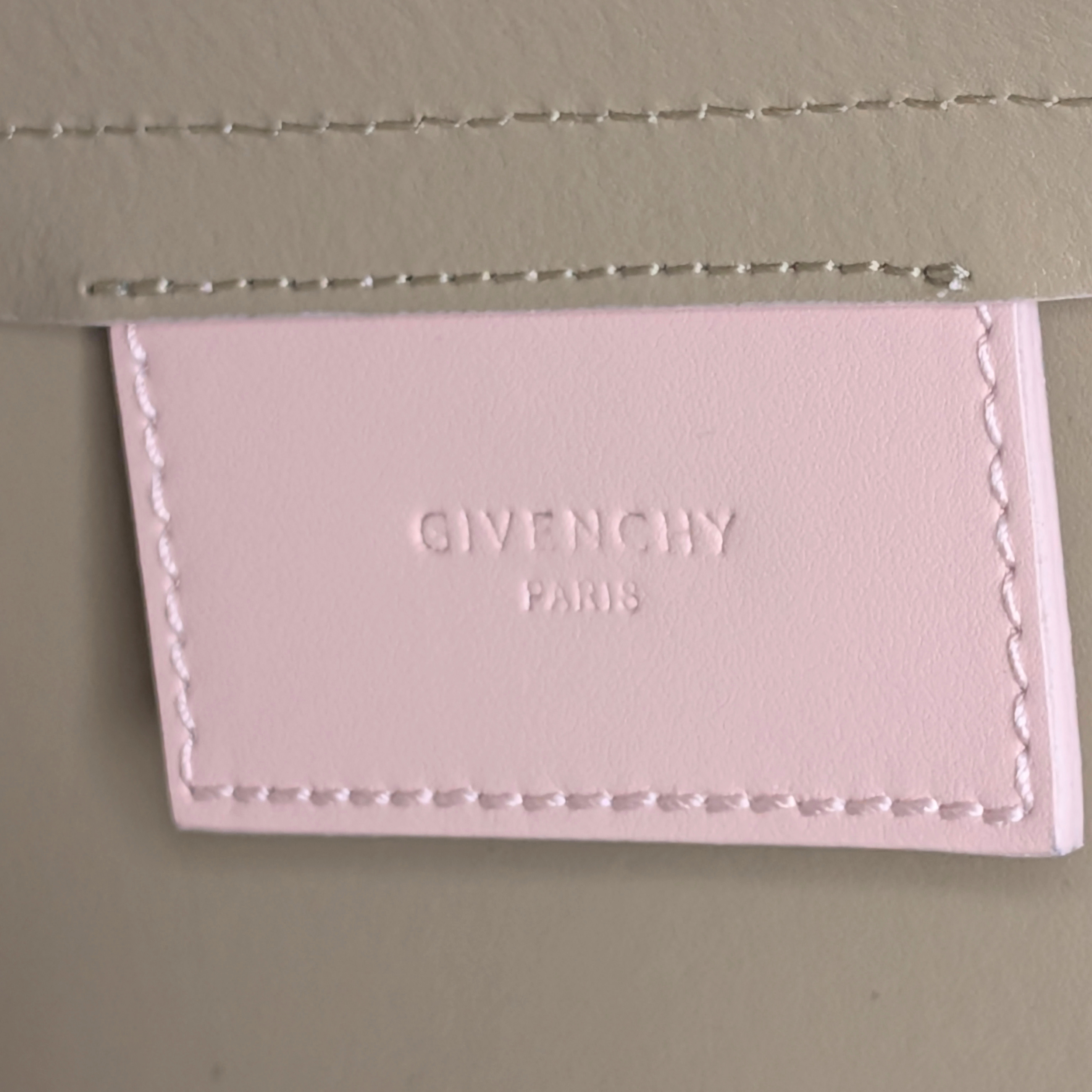 Givenchy Calfskin Logo Embossed Wing Shopper Tote Bag Blush Pink