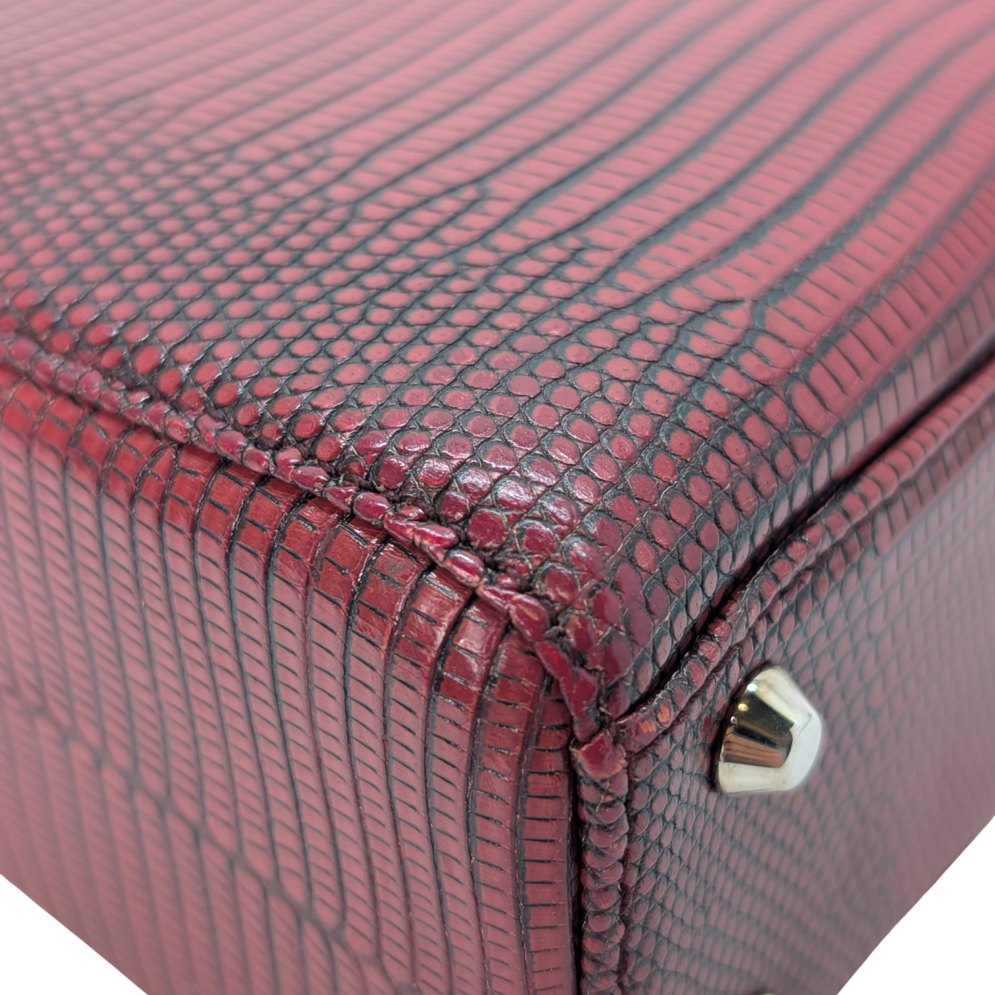 Christian Dior Mini Lady Dior Python Burgundy