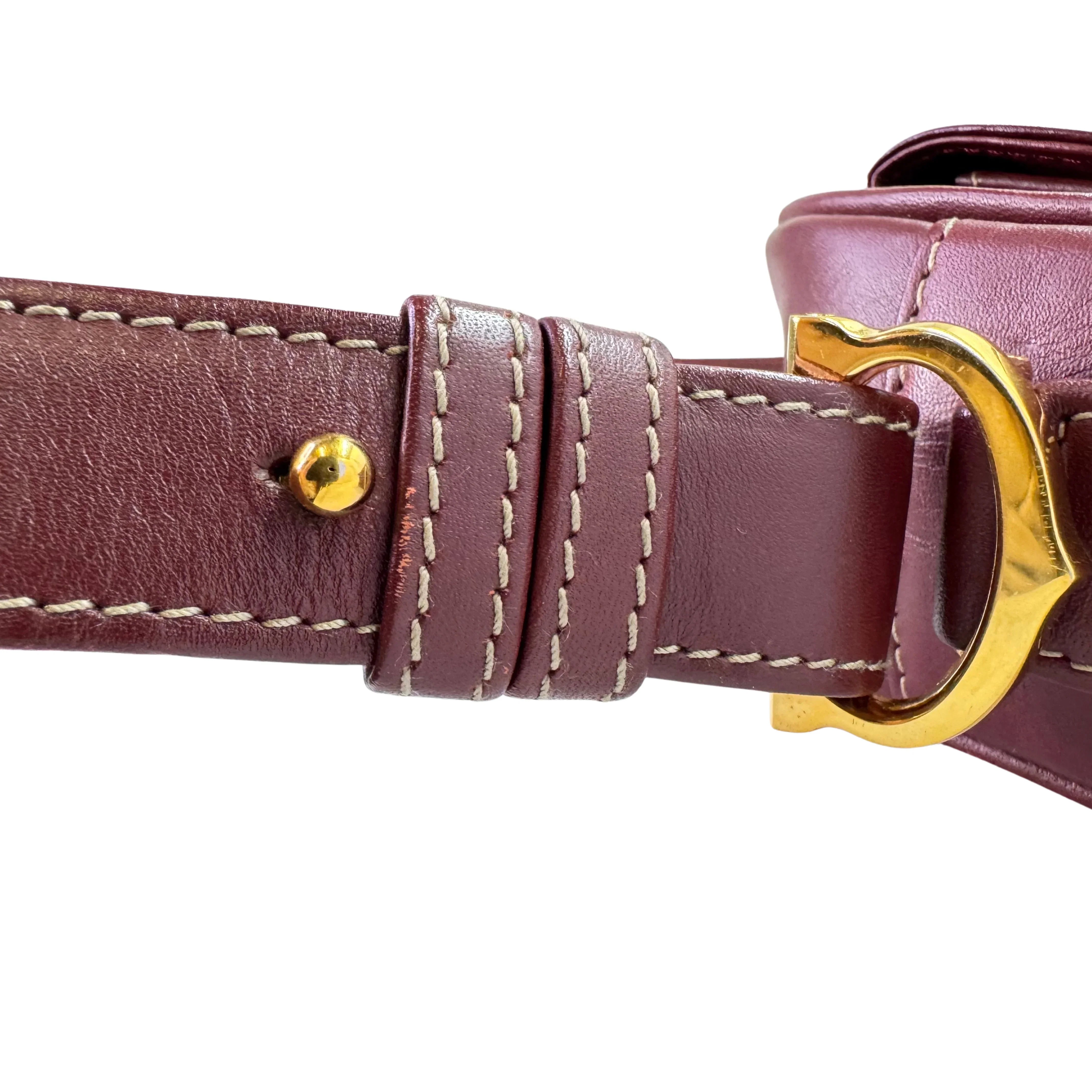 Cartier Must De Cartier Crossbody Bag Leather Brown - Lost Designer