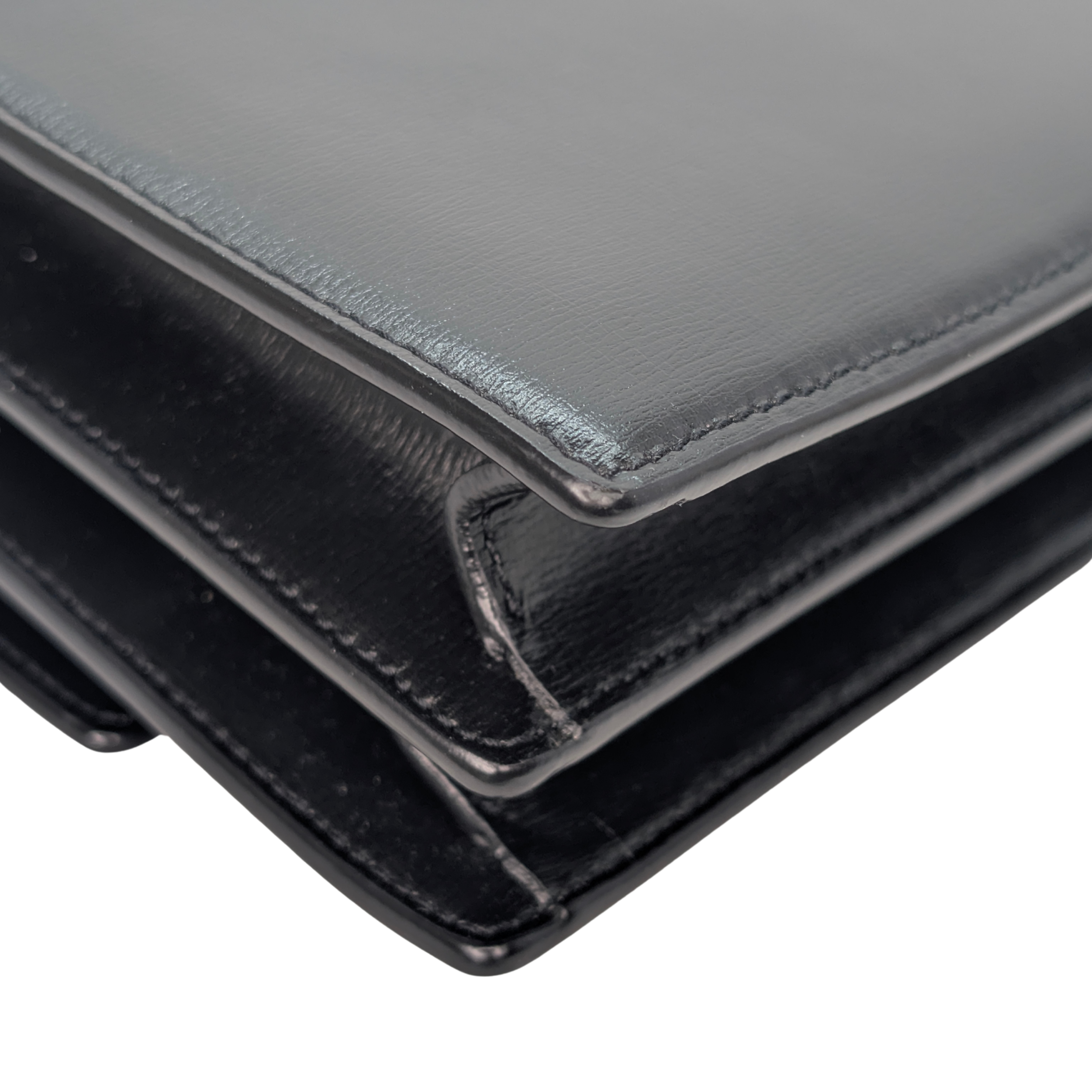 Yves Saint Laurent Sunset Small Leather Shoulder Bag Black