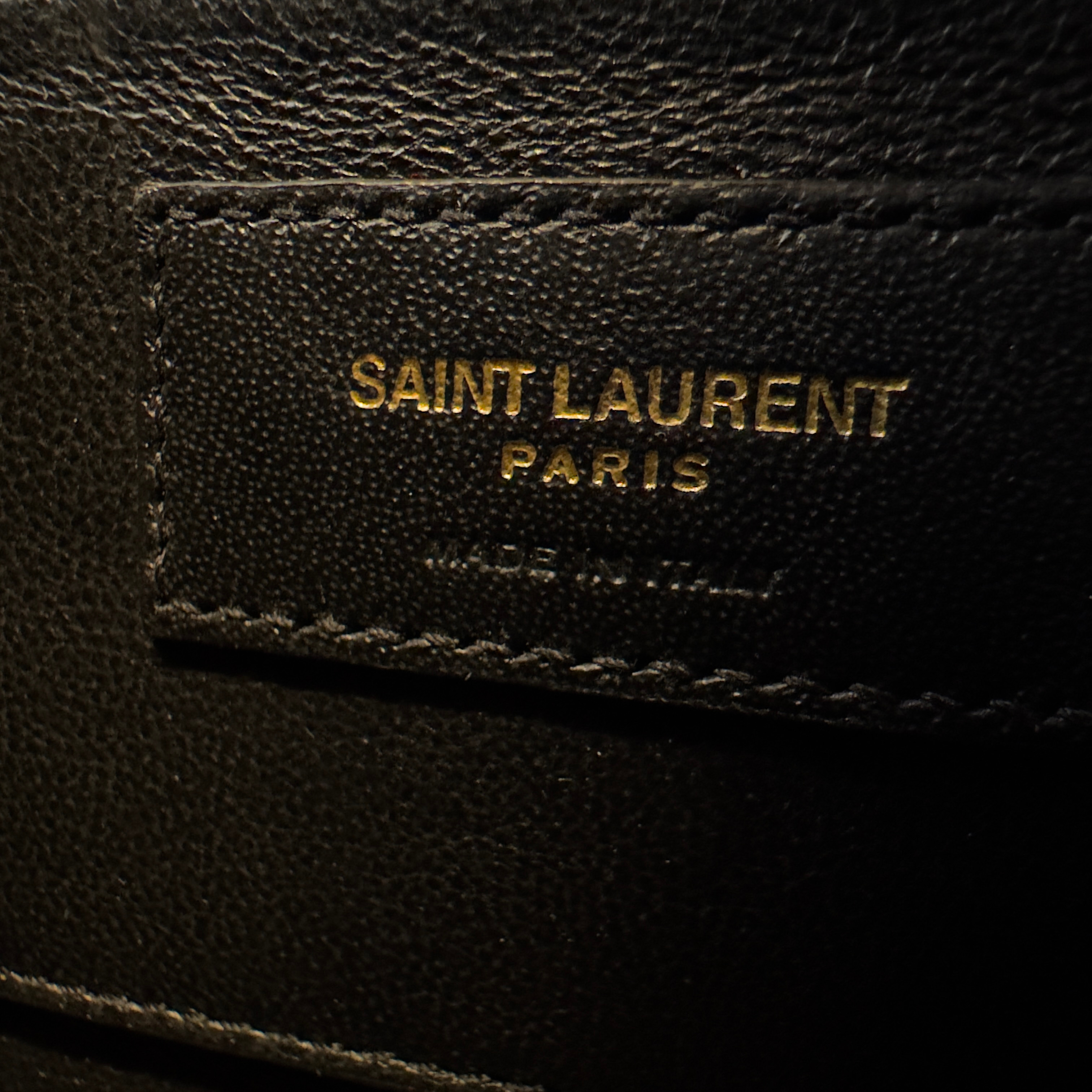 Yves Saint Laurent Patent Matelasse Vicky Vanity Crossbody Bag Black