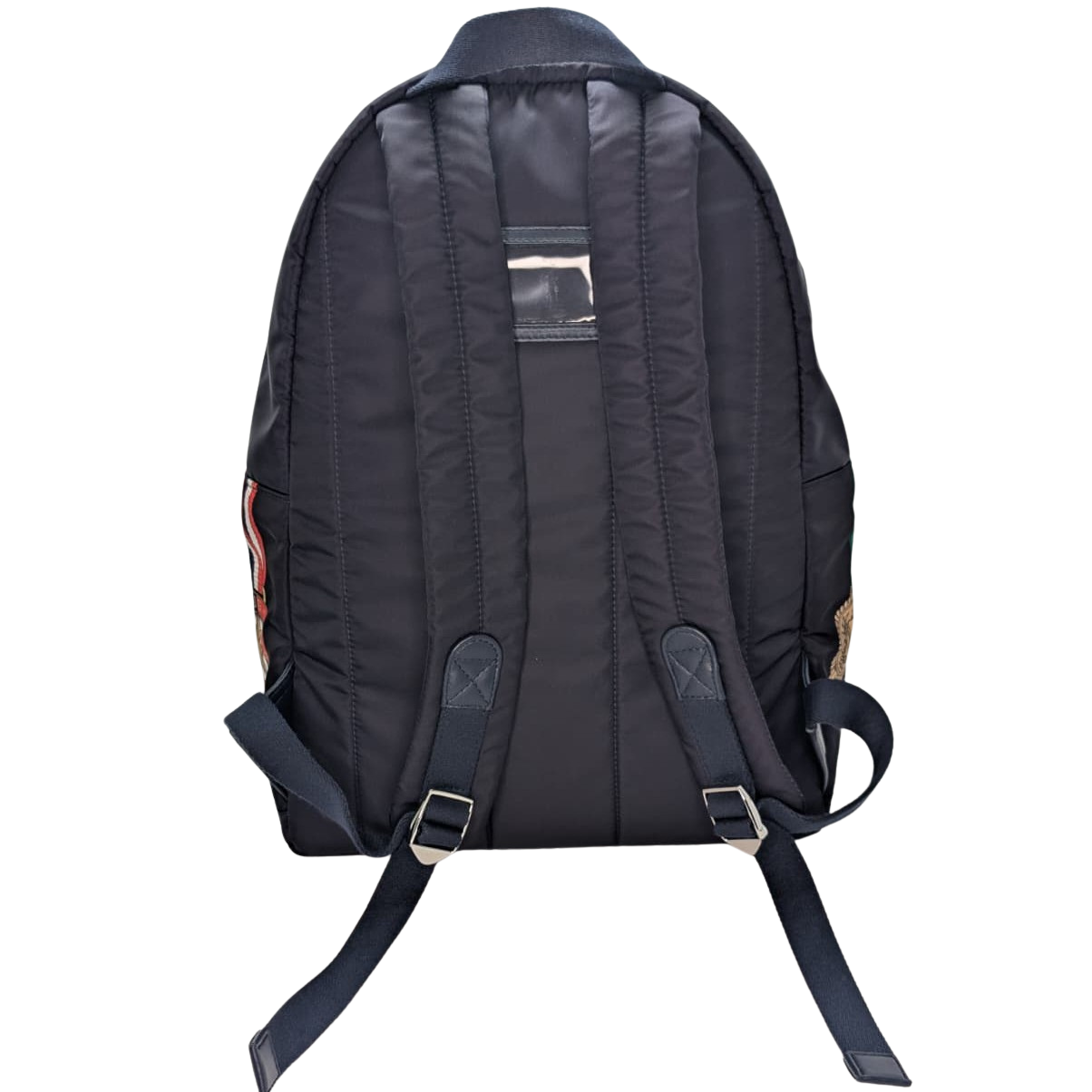 Dolce & Gabbana Backpack With Medal Print Nylon Navy Blue
