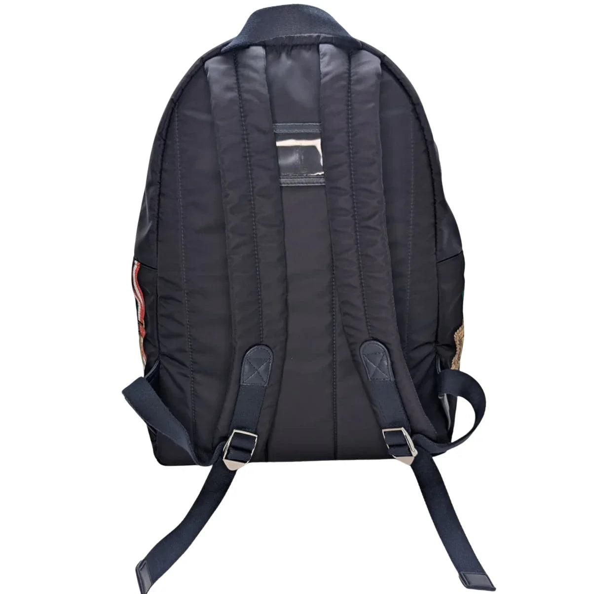 Dolce & Gabbana Backpack With Medal Print Nylon Navy Blue - Lost Designer