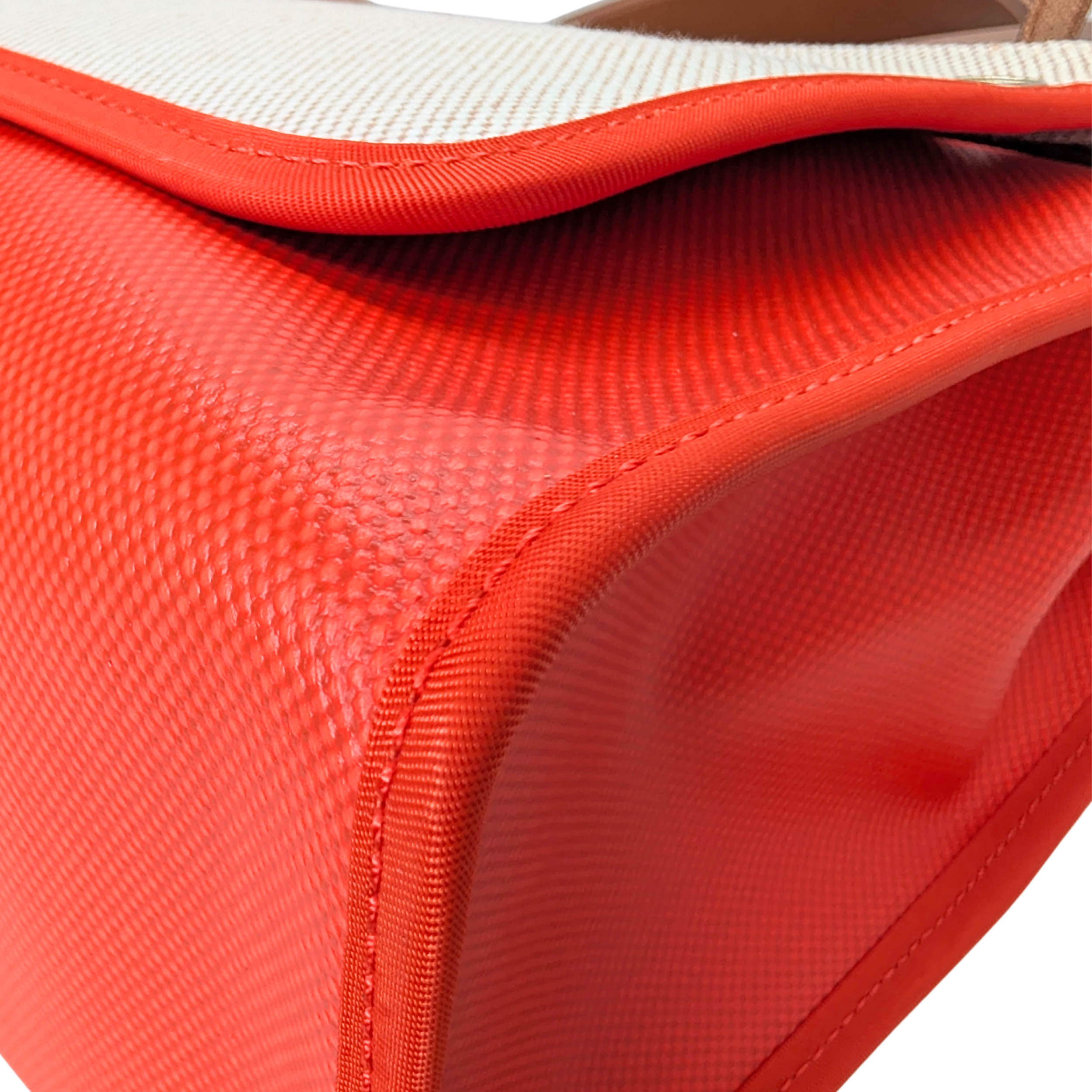 Hermes Herbag 31 Berline Canvas Hunter Orange Stamp U