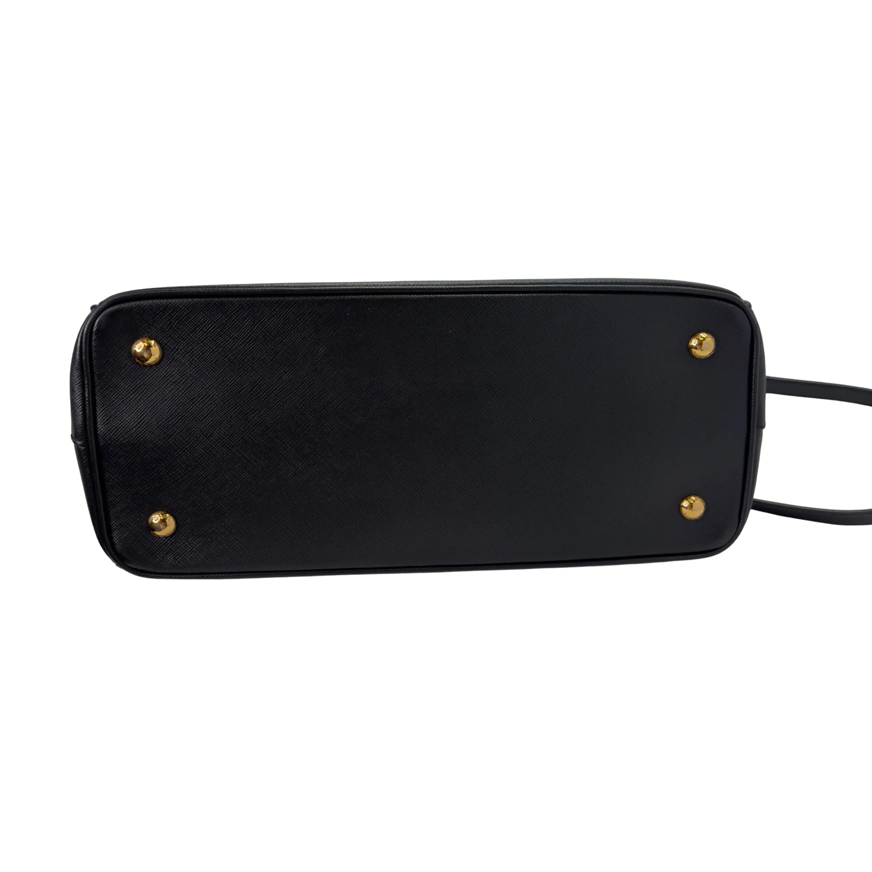 Prada Safiano Lux Medium Tote Bag Black - Lost Designer