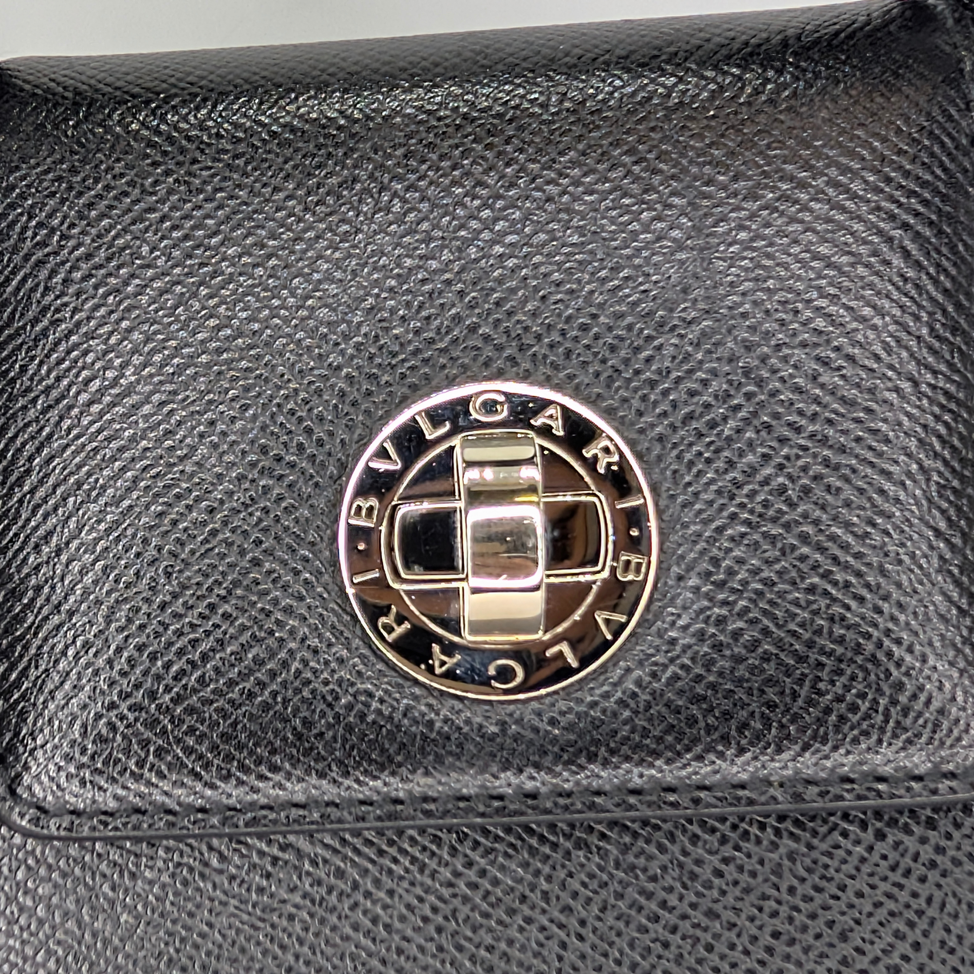 Bvlgari Leather Shoulder Bag Black