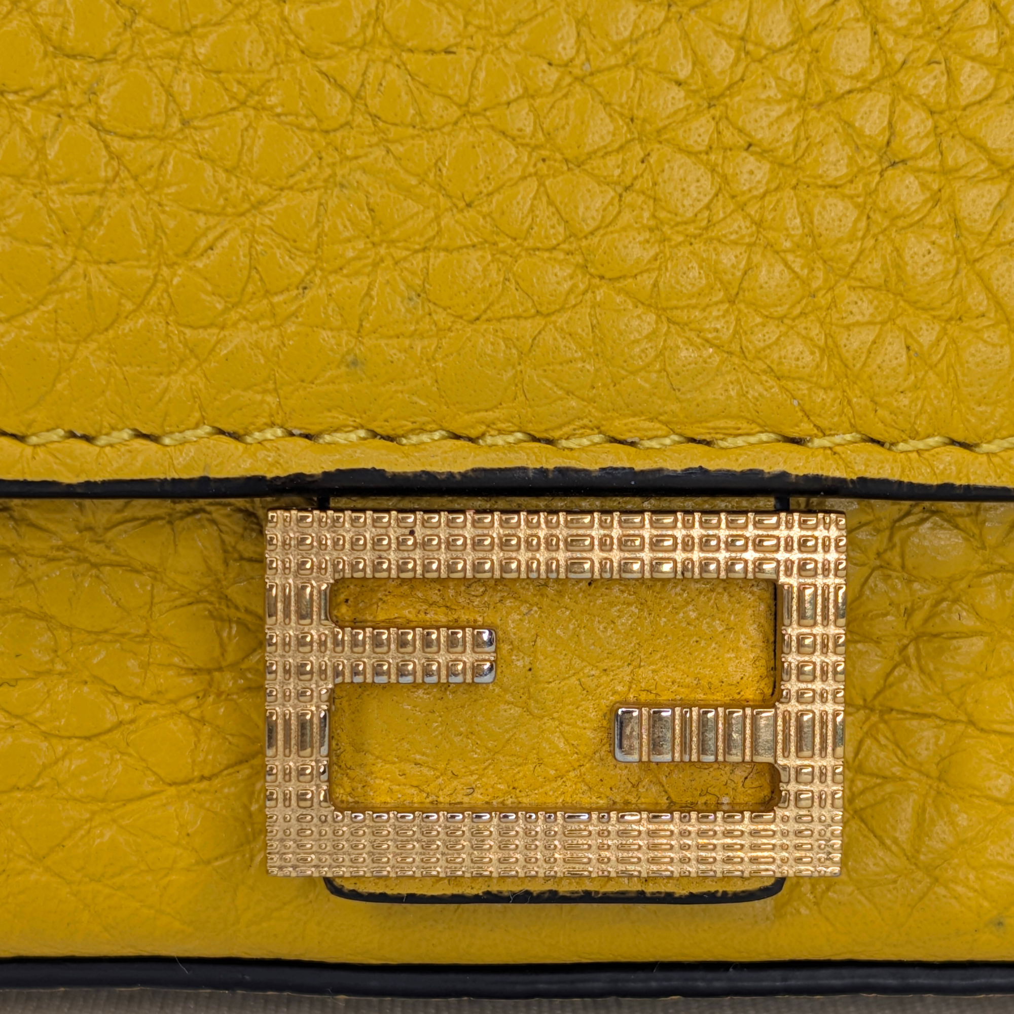Fendi Nano Baguette Bag Charm Yellow