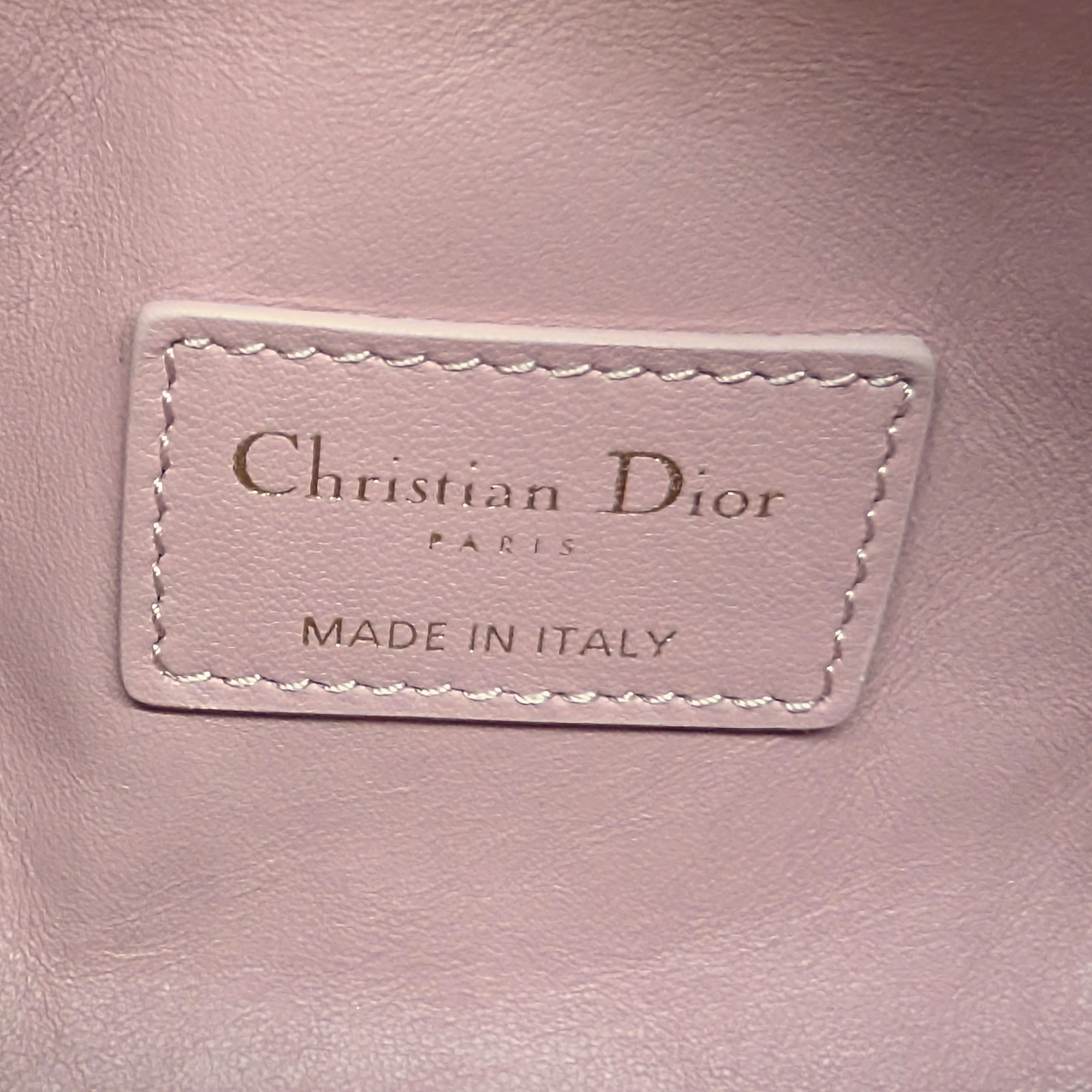 Dior Macrocannage Nomad Travel Pouch Bag Calfskin Pink